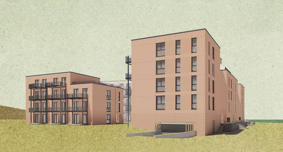 Wegweisender Mietwohnungsbau in Holzbauweise