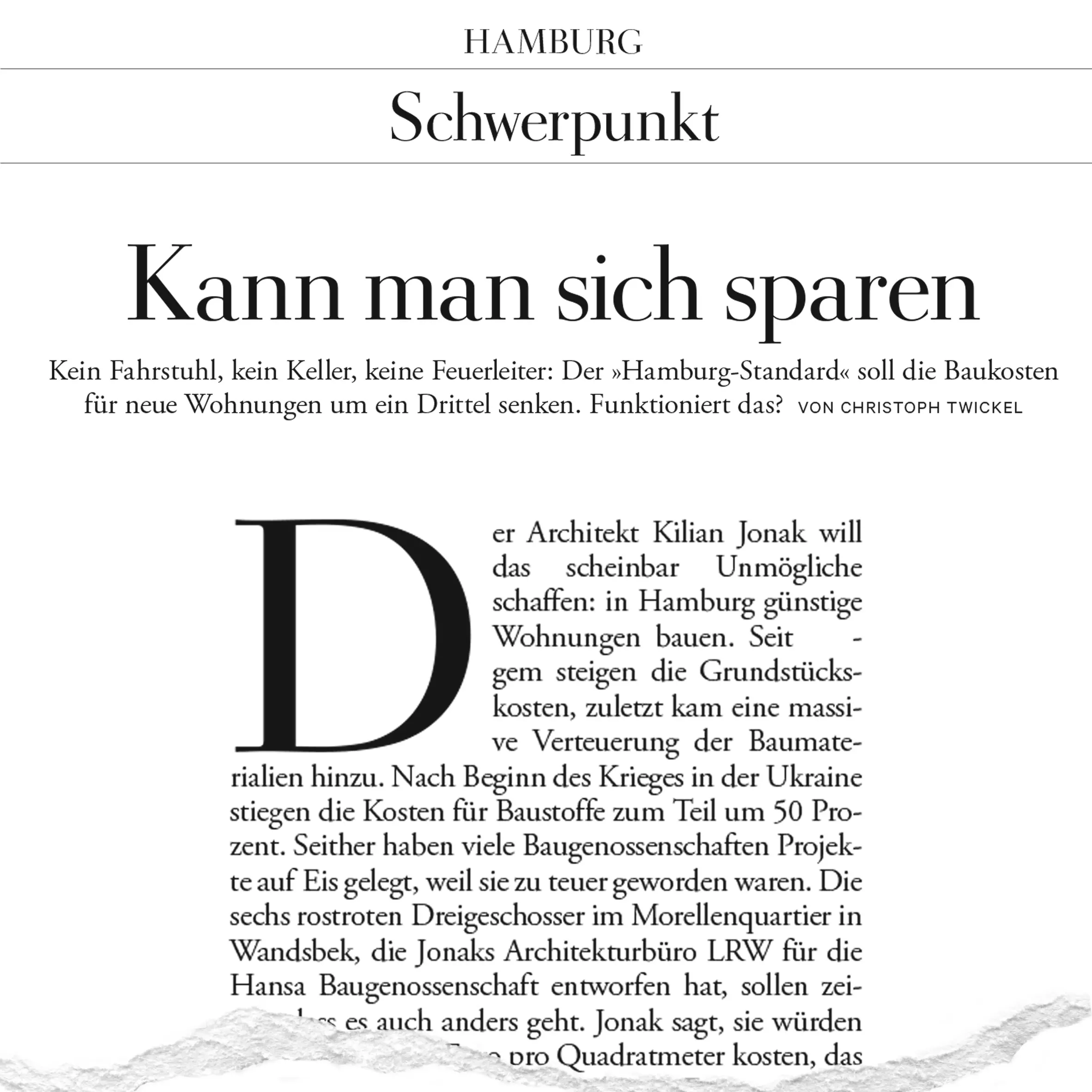 Zeit Artikel Hamburg Standard