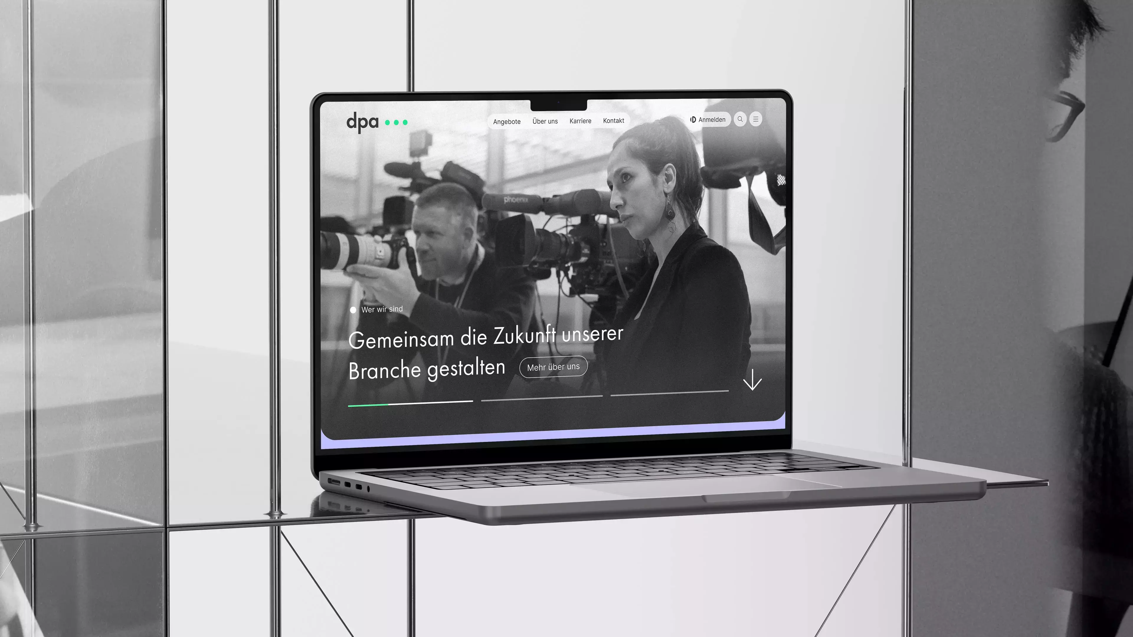 Mockup der Startseite