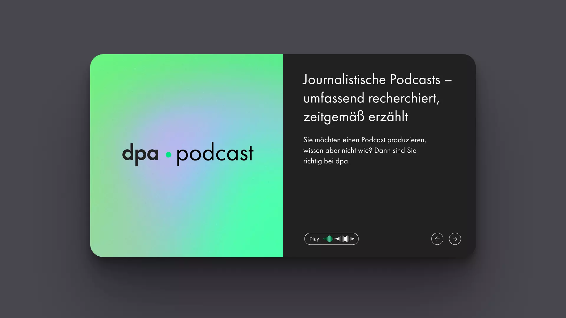 dpa Komponenten der Website