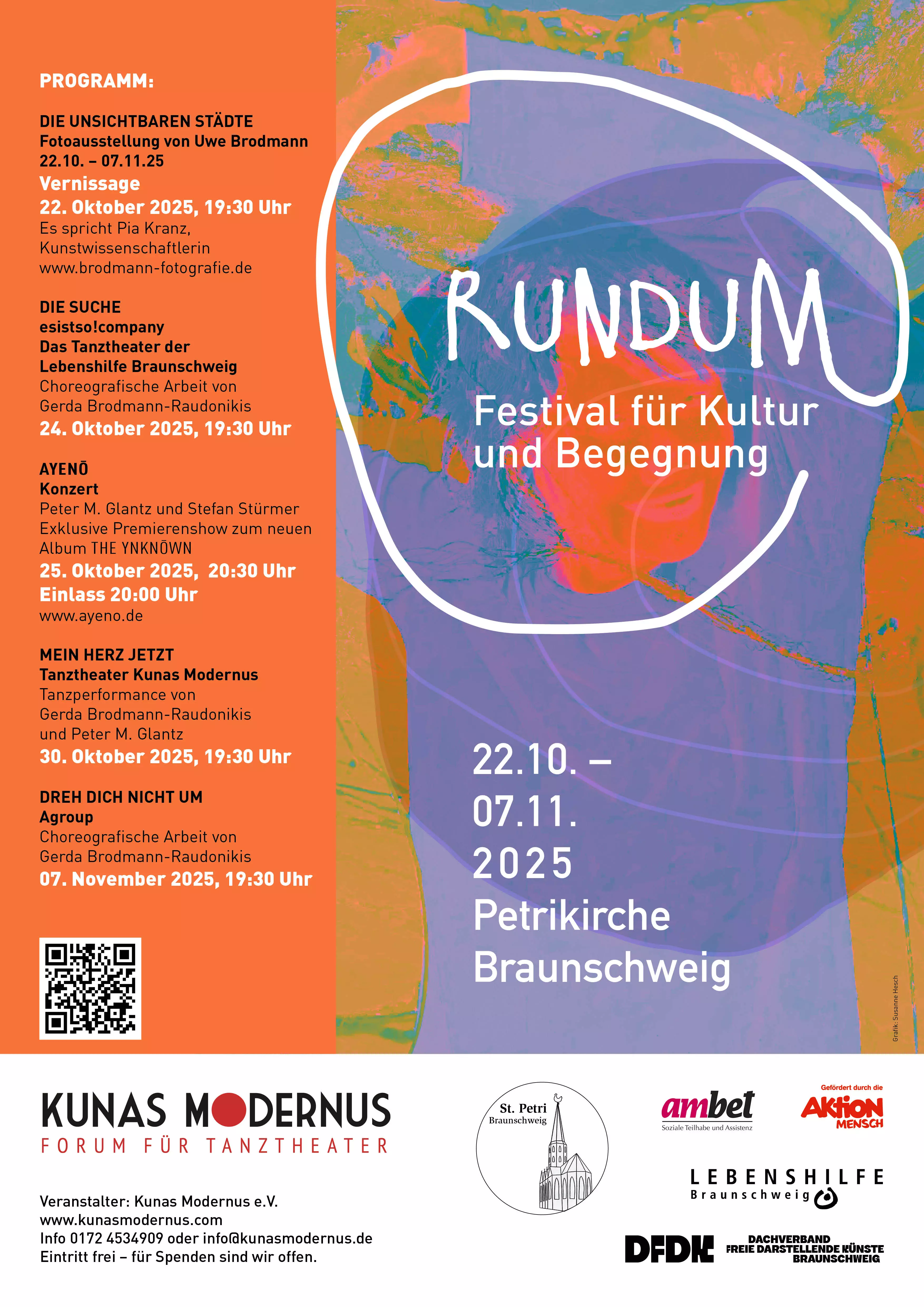 Ein Bild des Plakats vom RUNDUM Festival mit allen Terminen