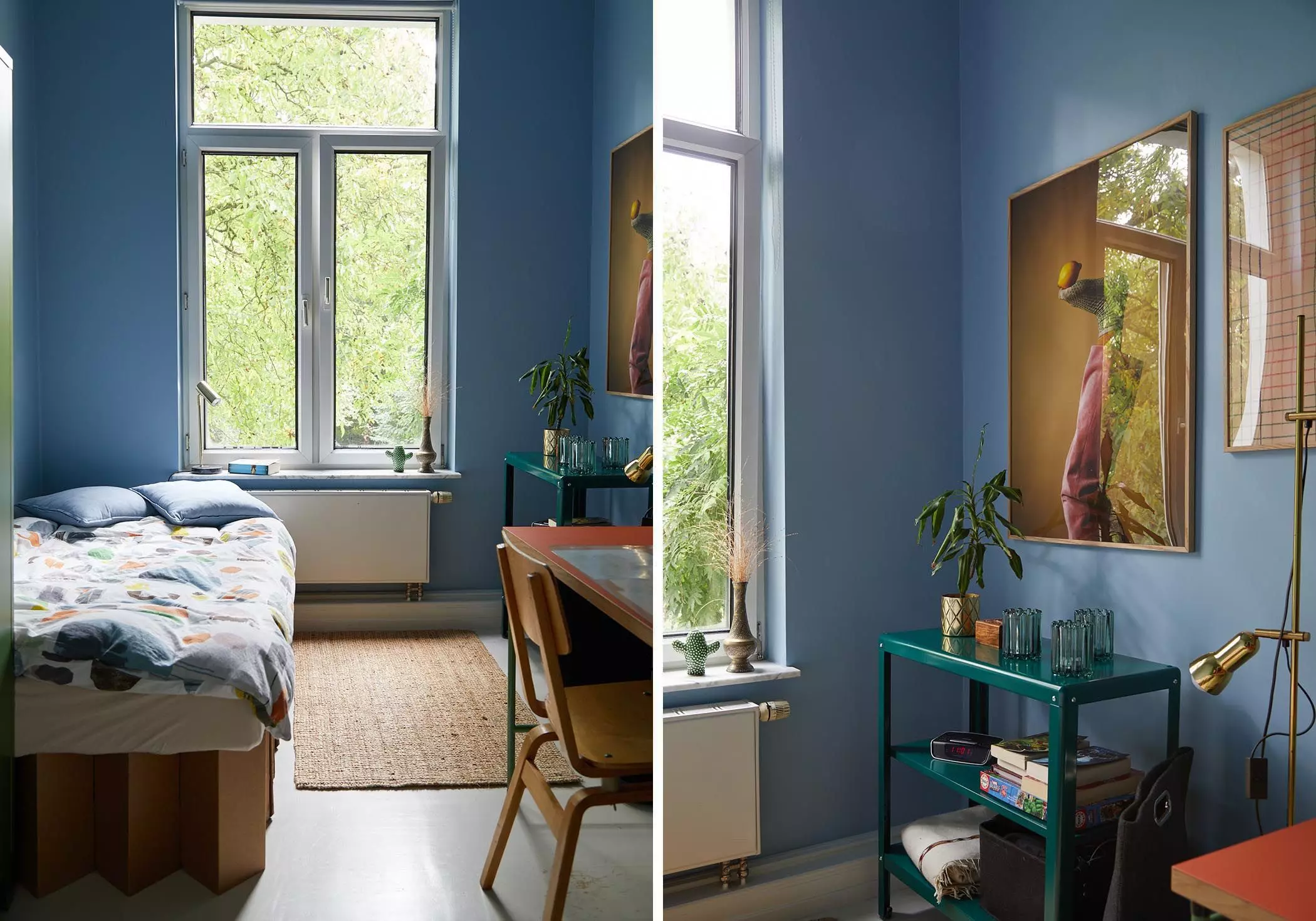 Blau gestrichenes Jugendzimmer | femtastics