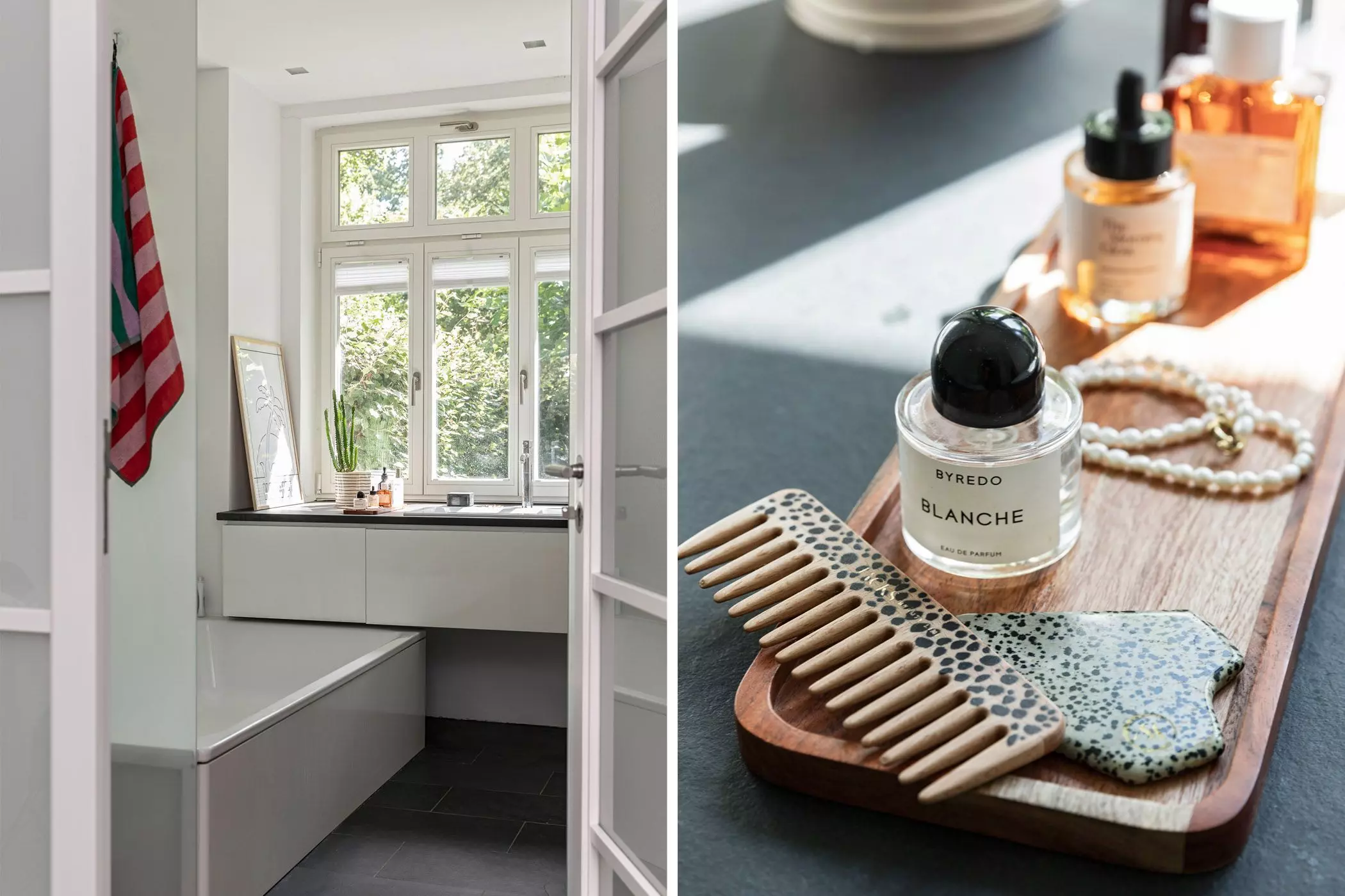 Badezimmer mit Badewanne und hübschen Details - femtastics