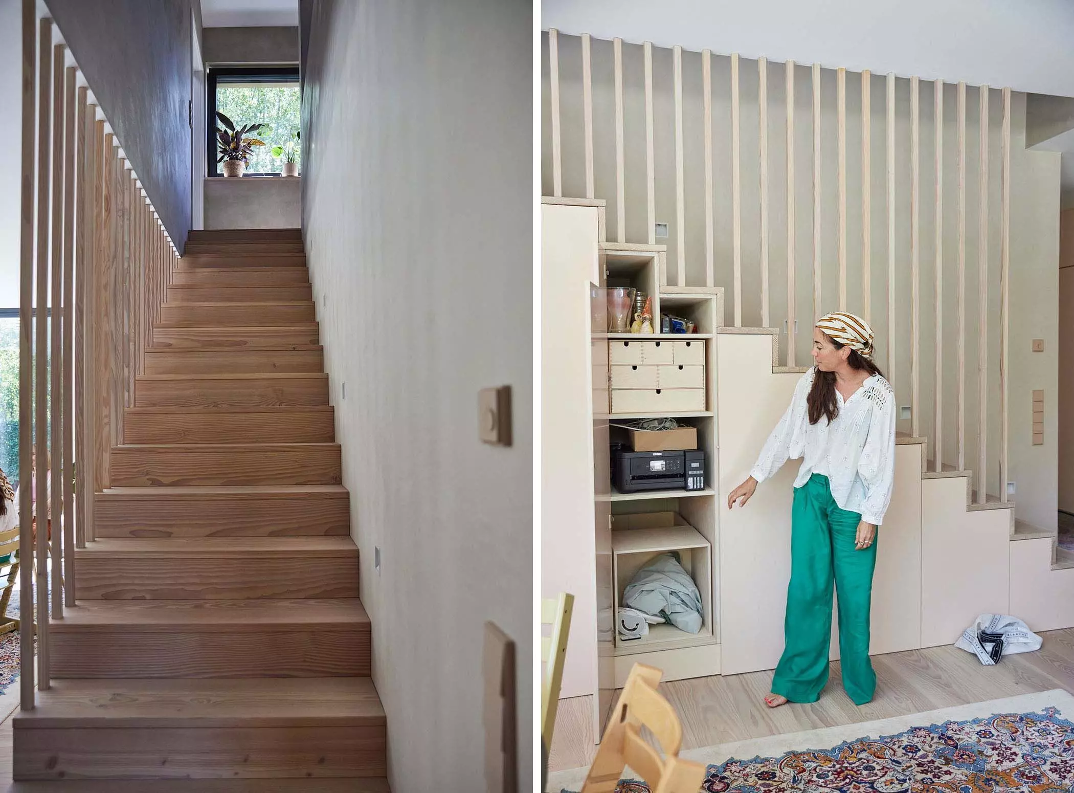Holztreppe mit eingebautem Stauraum | femtastics