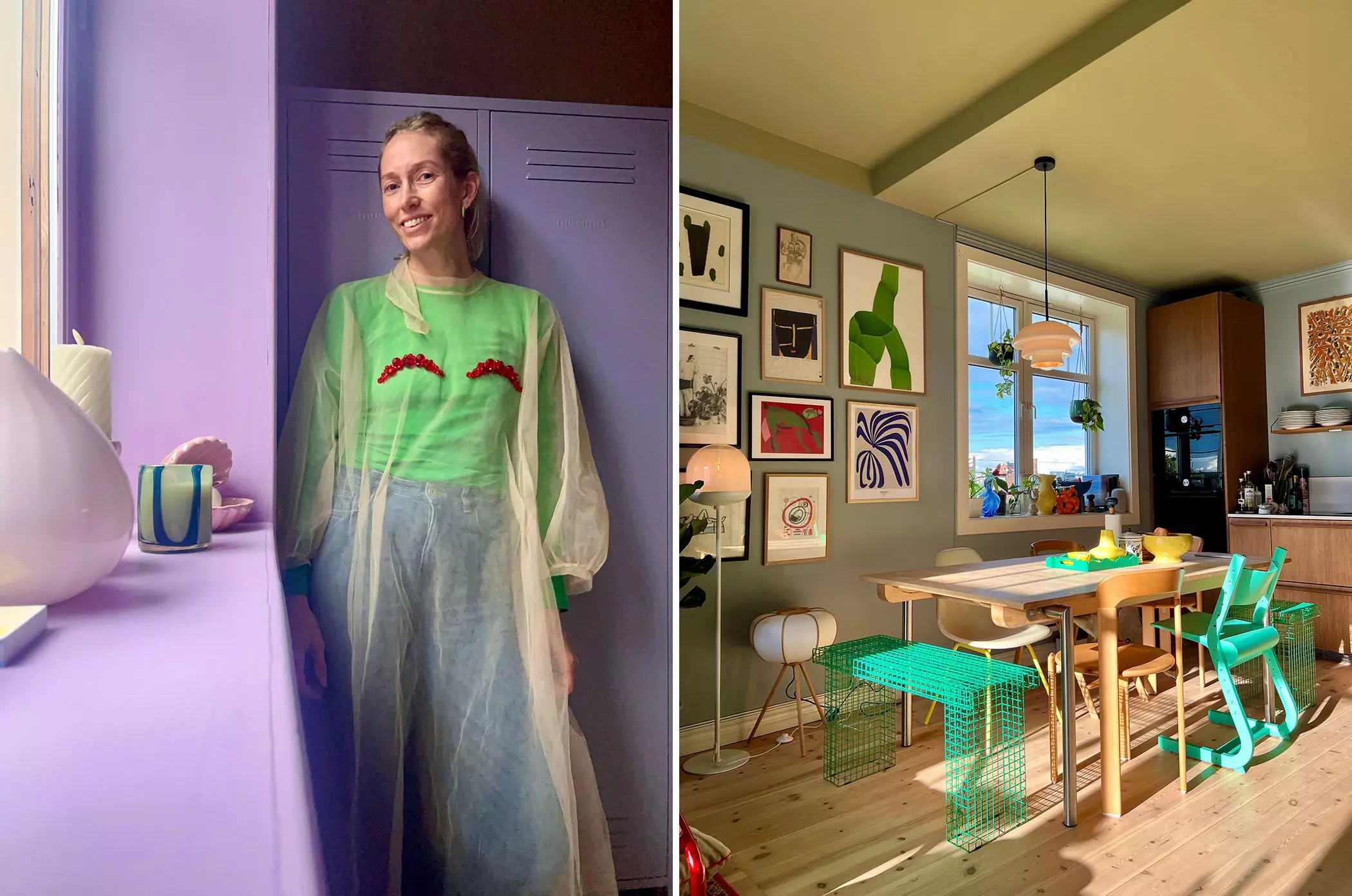 Kjerstin Ofstad in ihrer bunten Wohnung