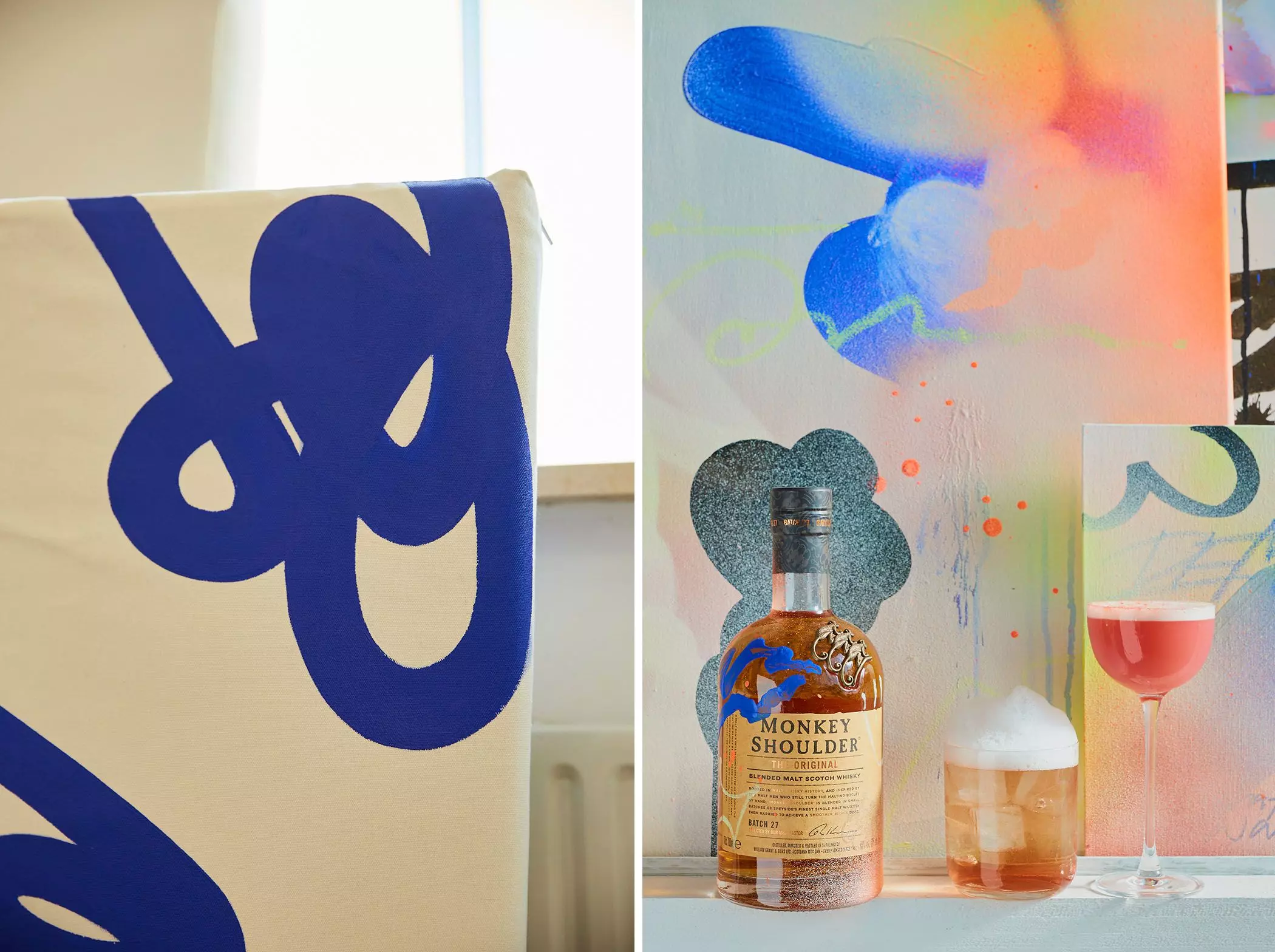 Monkey Shoulder Scotch Whisky im Hamburger Atelier der Künstlerin Anna T-Iron - femtastics