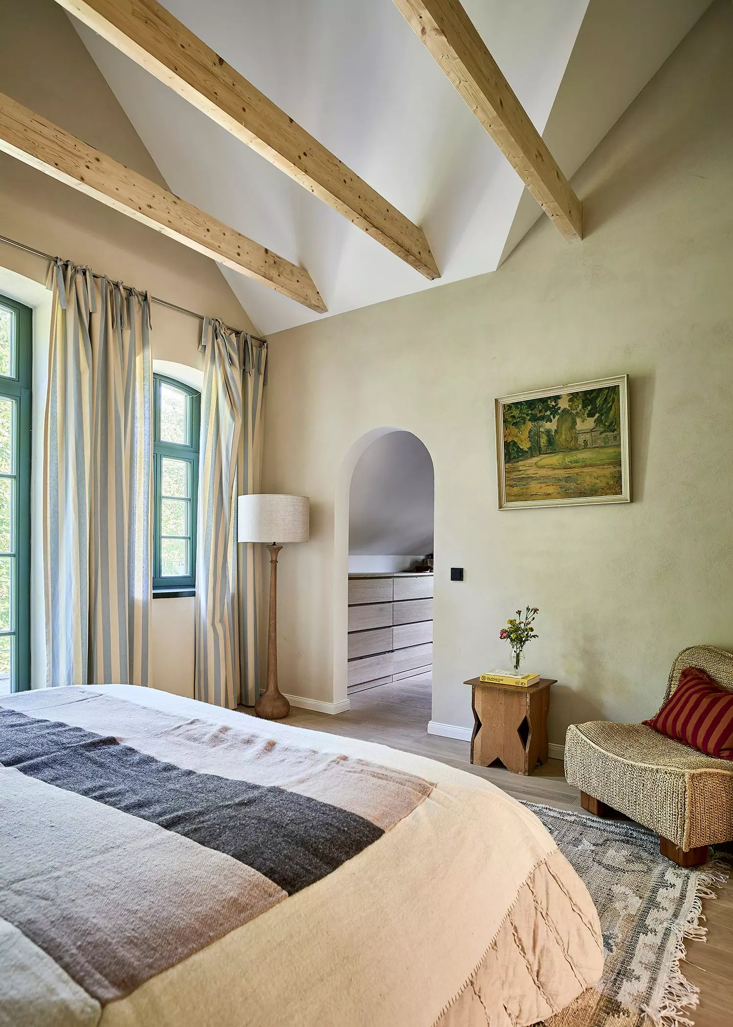 Hellgrüne Wand Schlafzimmer