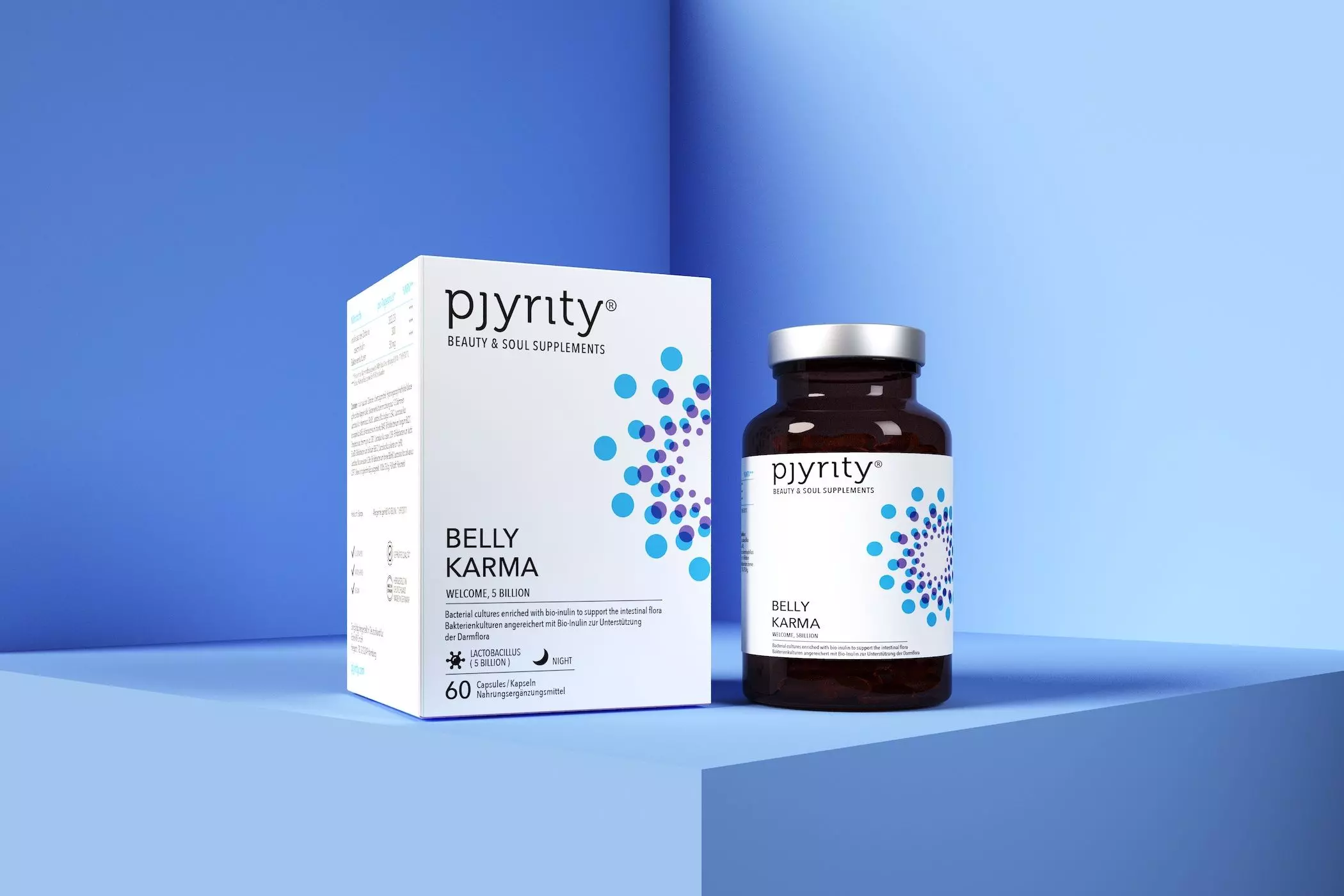 Nahrungsergänzungsmittel "Belly Karma" vom Label "pjyrity" - femtastics