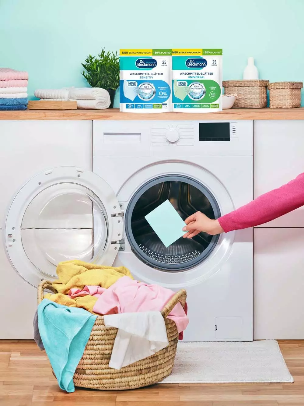 Bildcredit_Dr Beckmann_Waschmittel-Blätter Sensitiv + Universal
