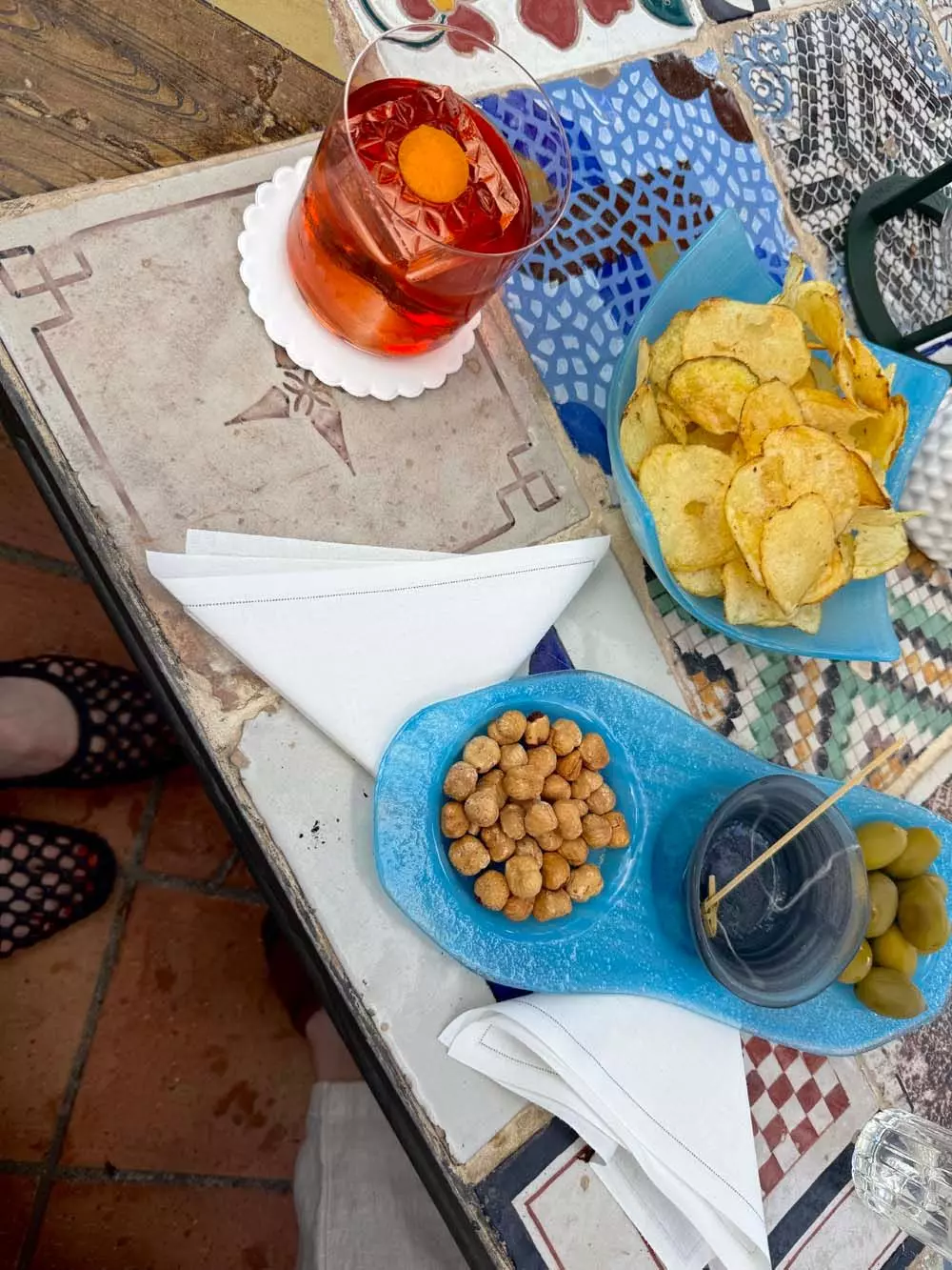 Aperitivo im "Belmond Villa Sant'Andrea"