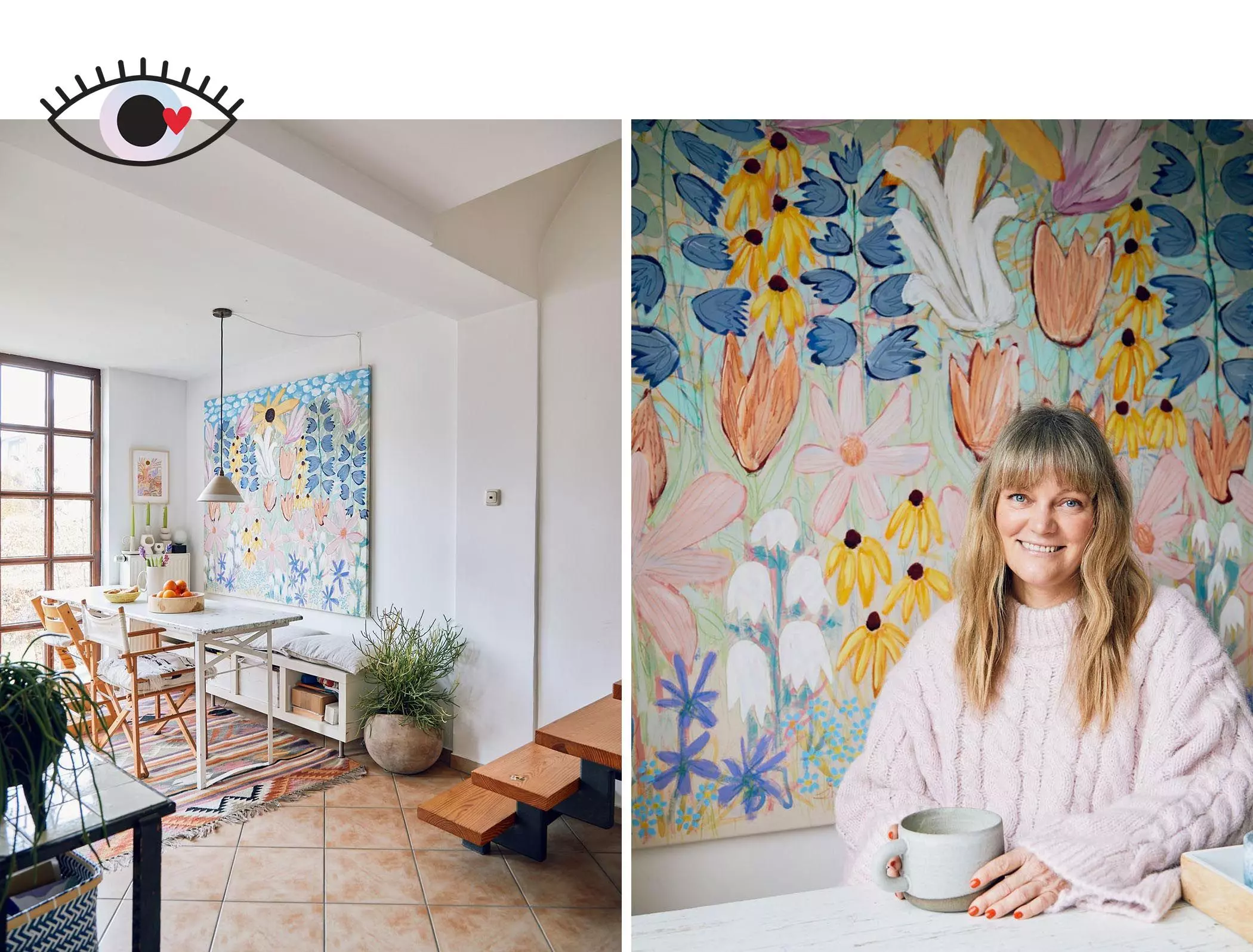 Portrait von Malerin Ina Cierniak in ihrem Zuhause - femtastics