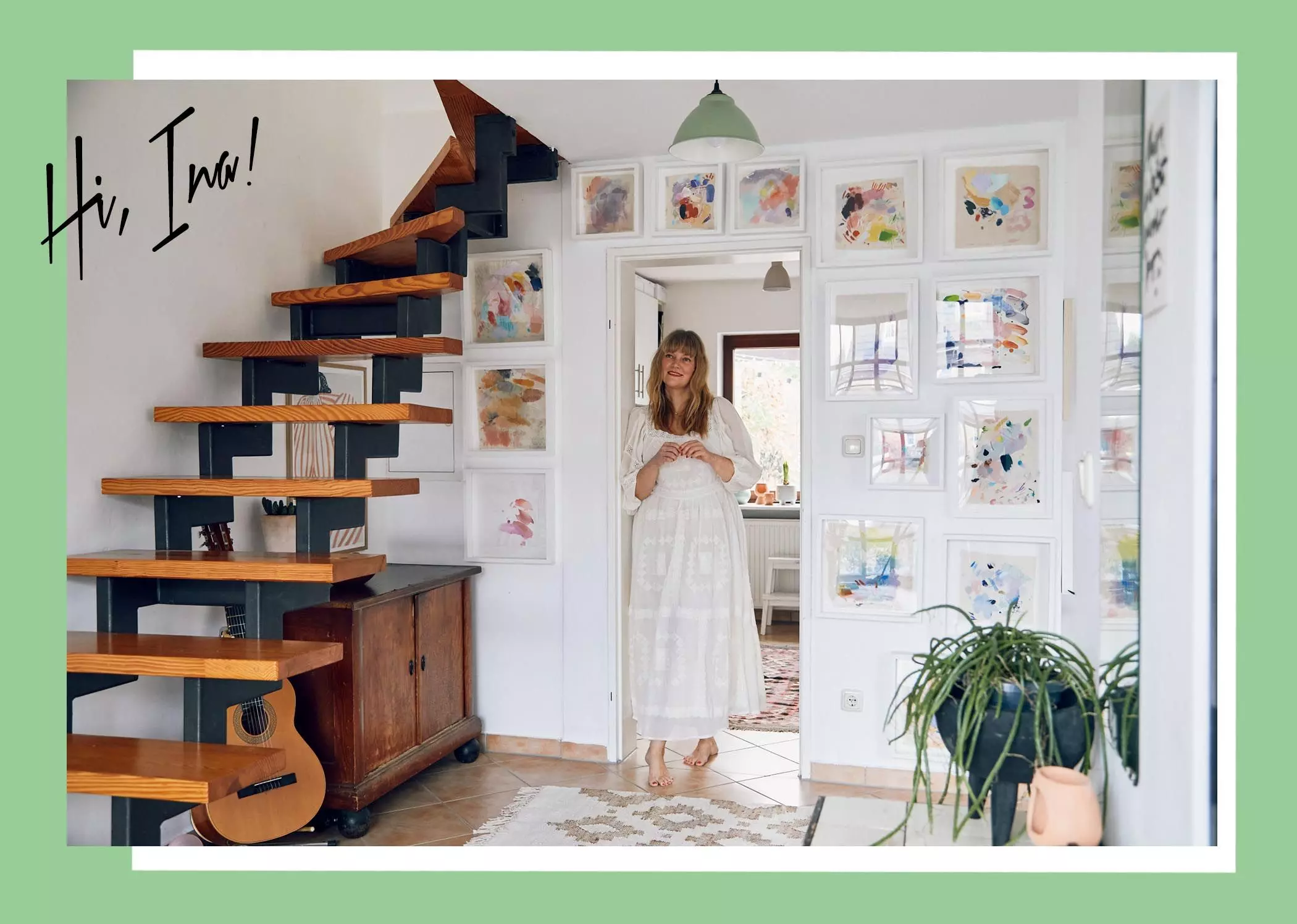 Homestory über Malerin Ina Cierniak in ihrer kleinen Doppelhaushälfte in Hamburg - femtastics