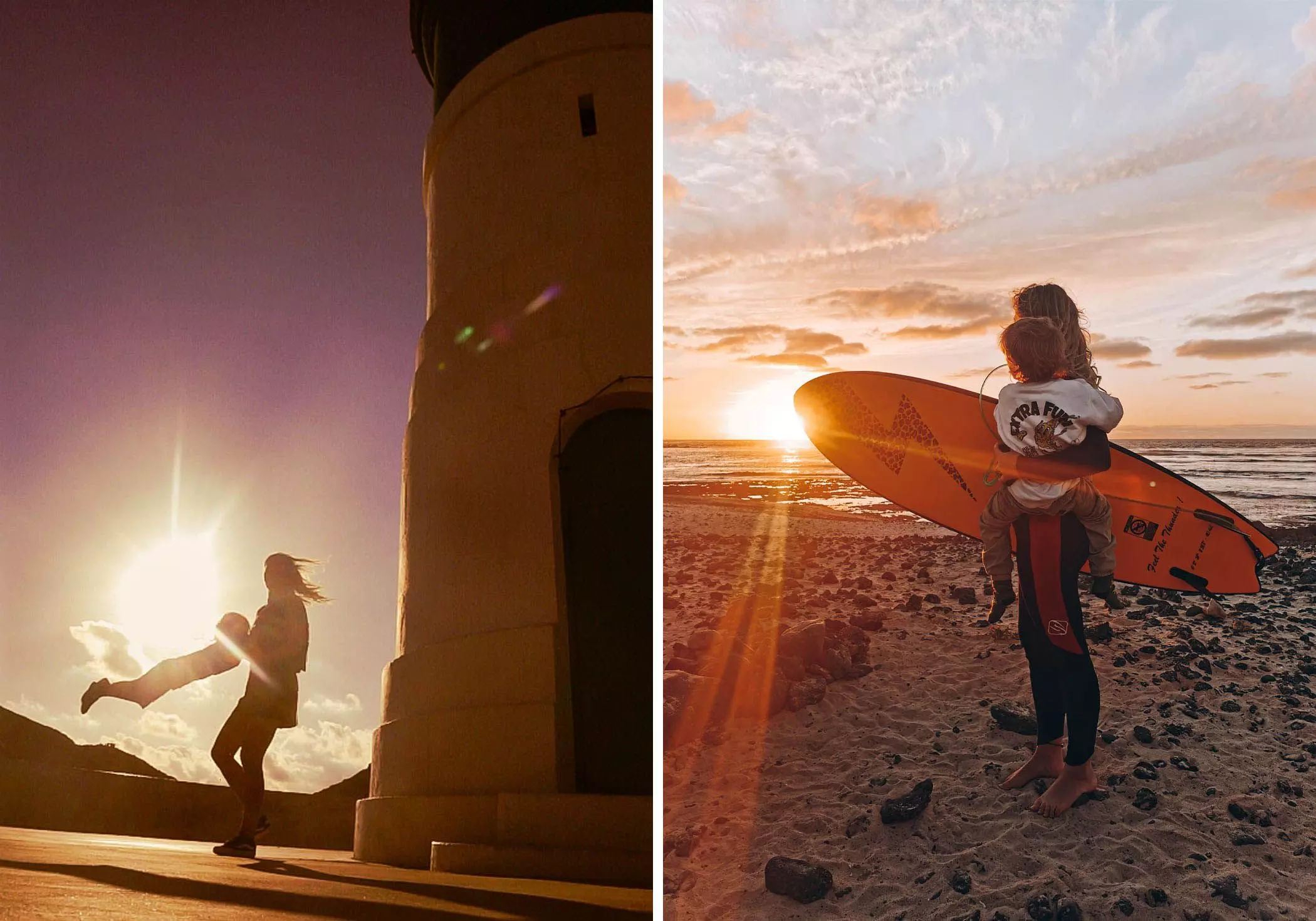 Jasmin Böhm und ihr Sohn genießen den Sonnenuntergang - femtastics