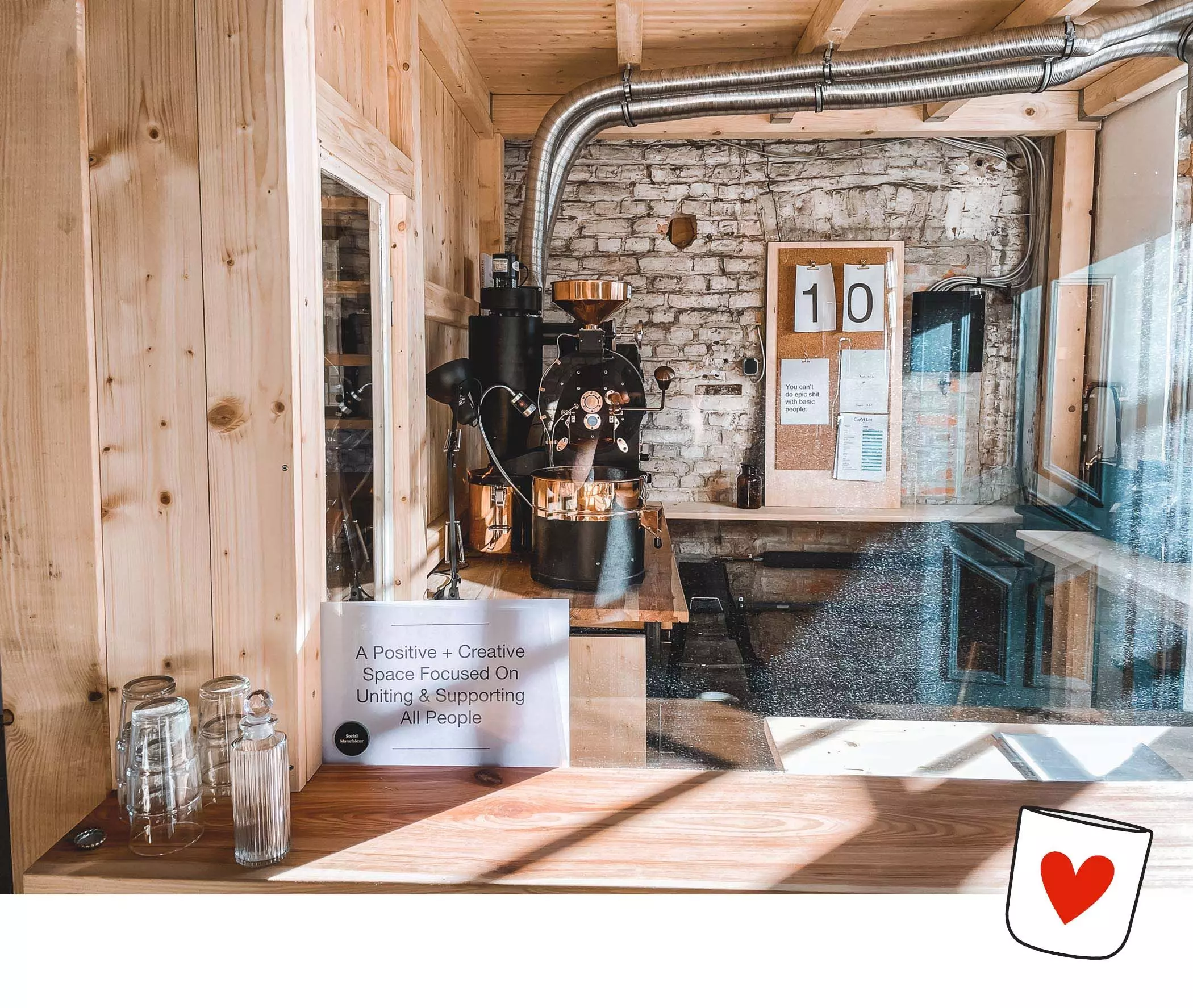 Räume der Kaffeemanufaktur "Roots & Branches" zum Kaffee rösten - femtastics