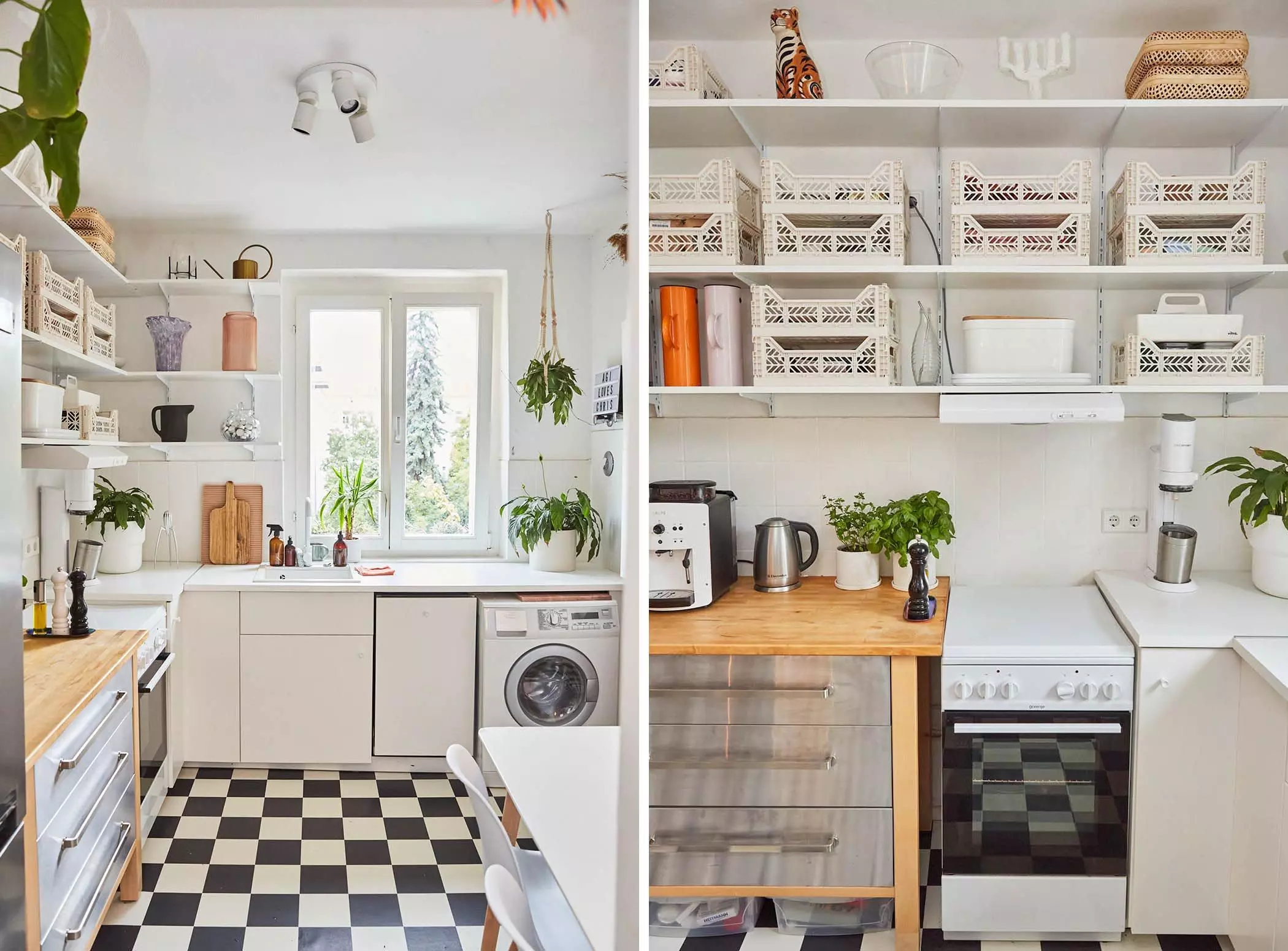 Kueche-schwarz-weisser-Boden