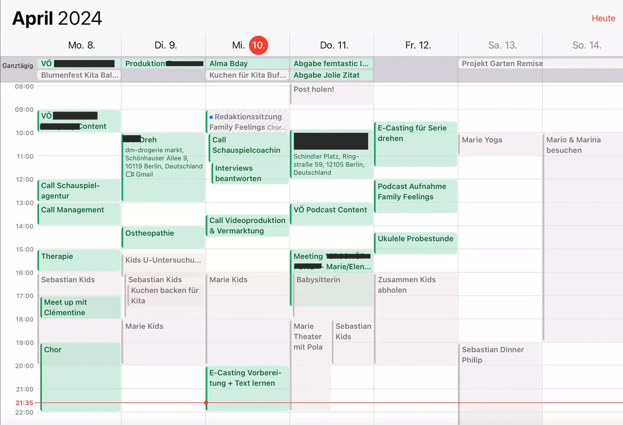 Der digitale Kalender von Marie Nasemann