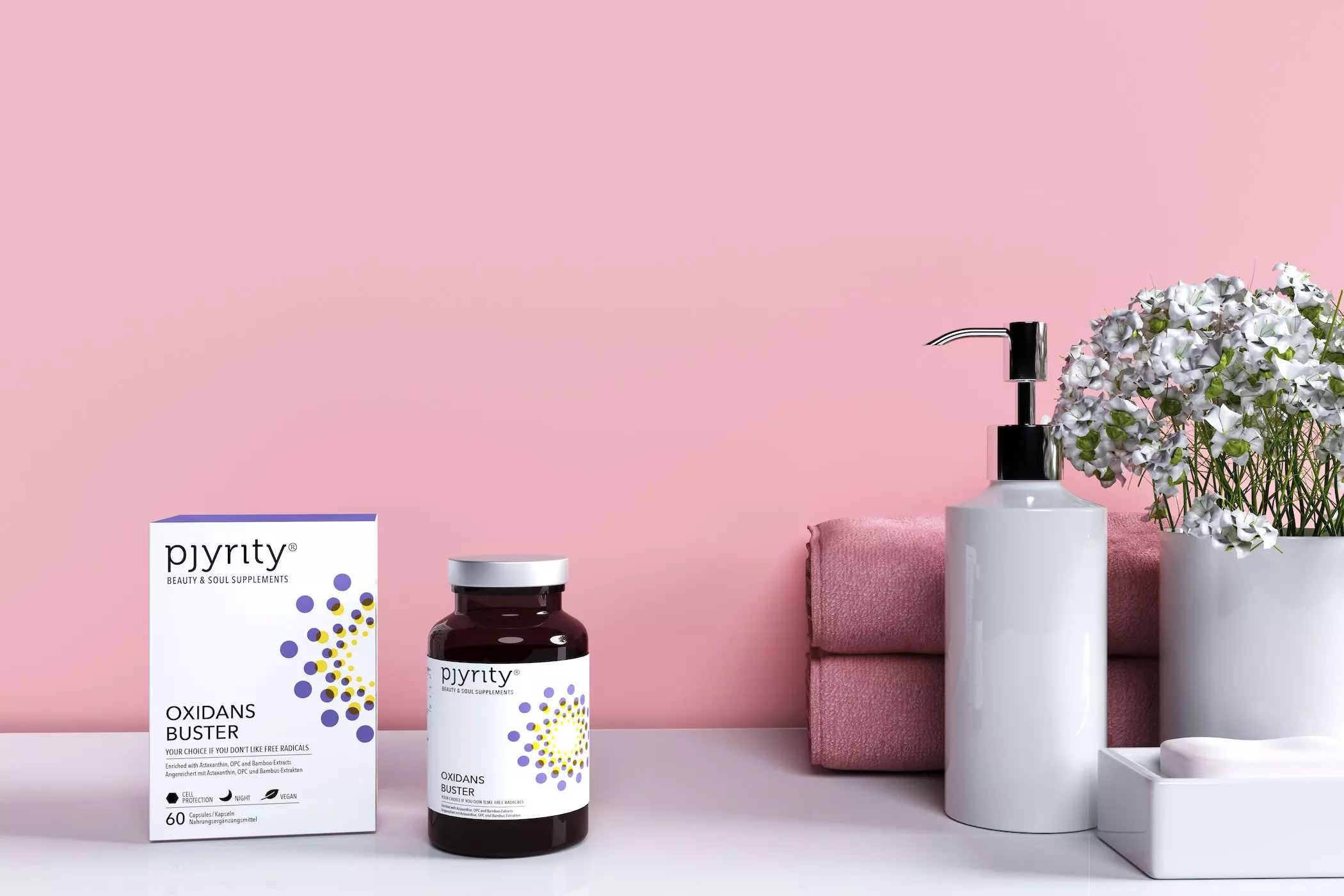 Produktfoto der Nahrungsergänzungsmittel vom Label "pjyrity" - femtastics