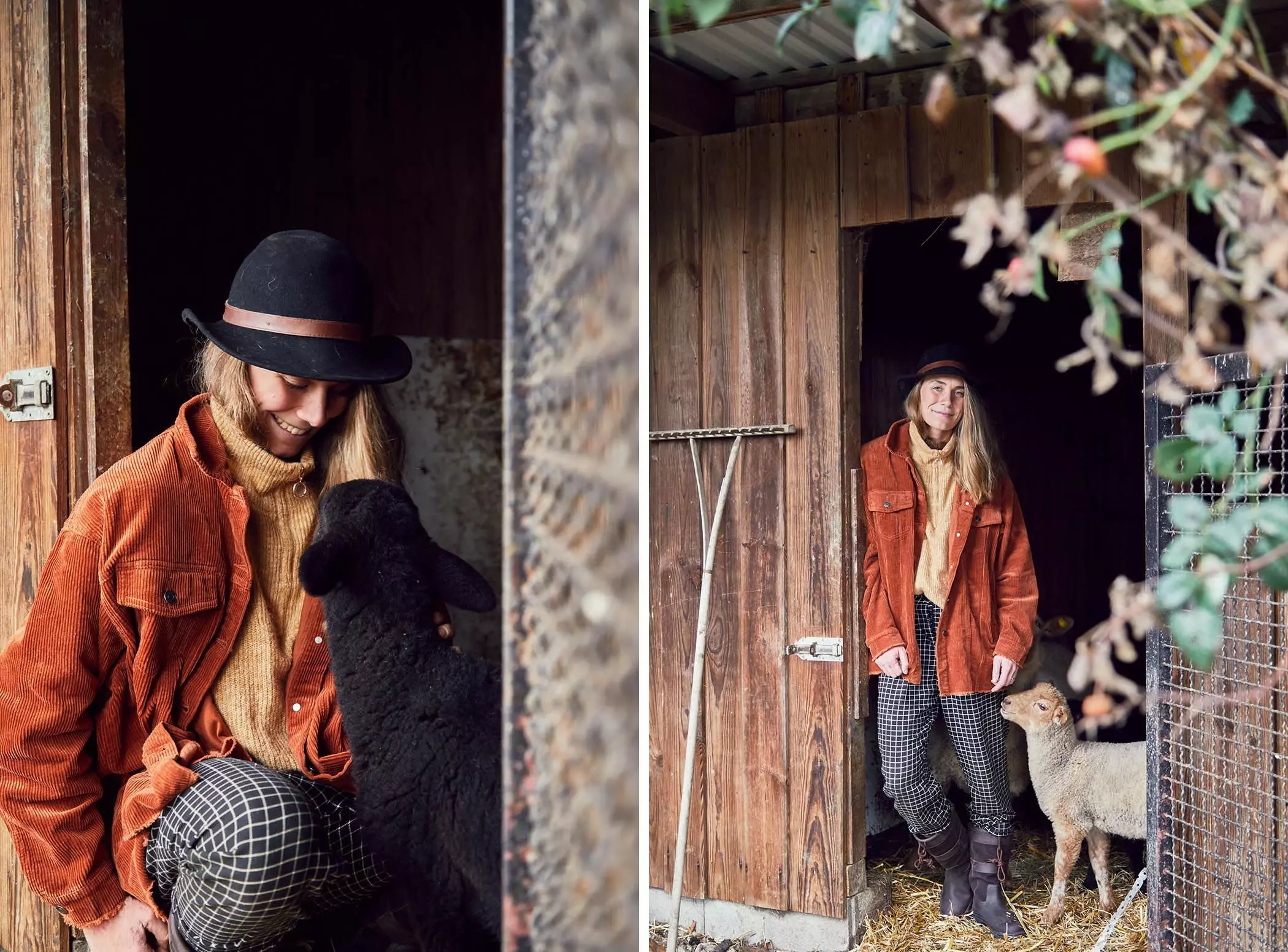 Schäferin Patricia Sachau von der "Lykke Sheepfarm" mit ihren Lämmern - femtastics