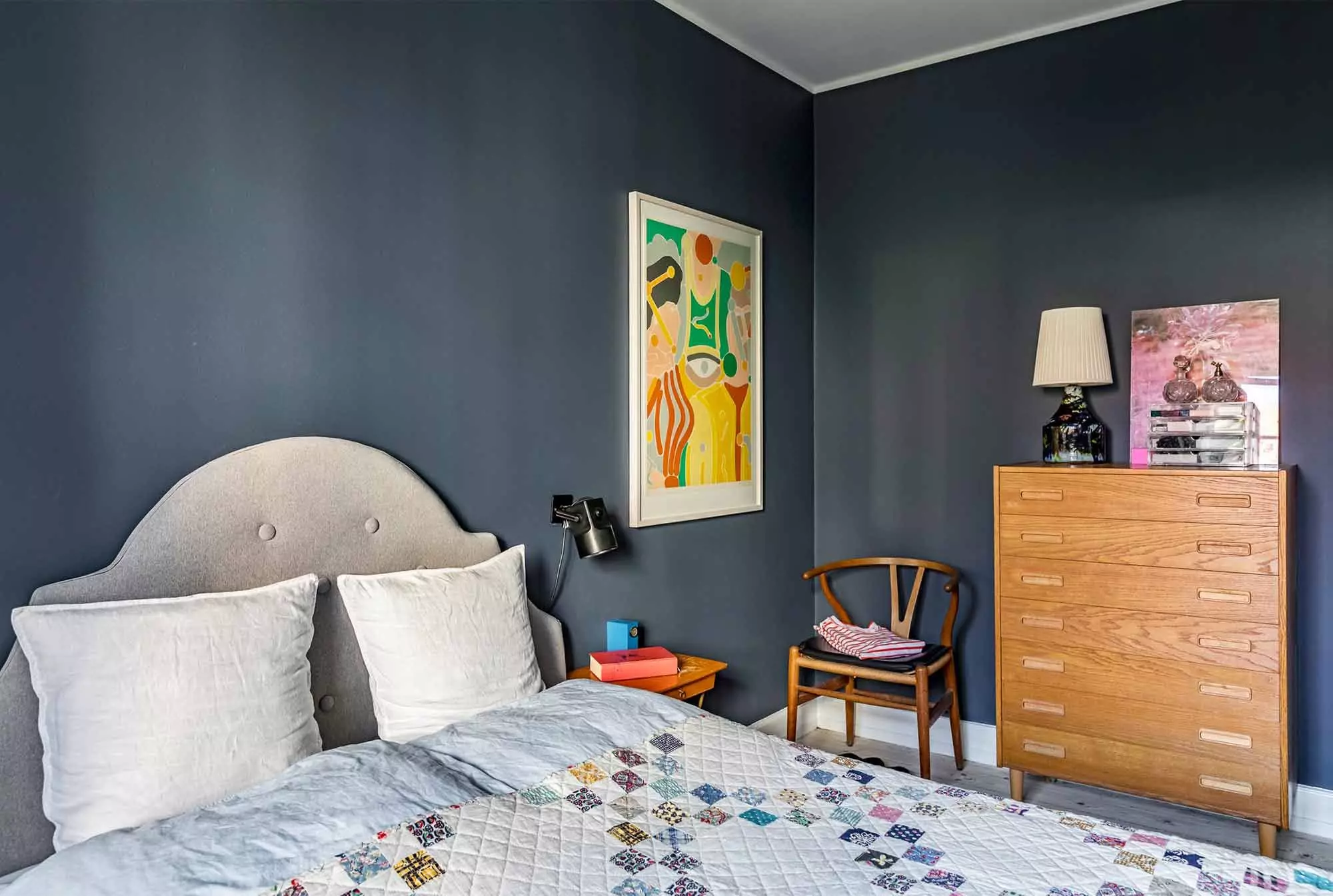 Schlafzimmer-dunkelblau