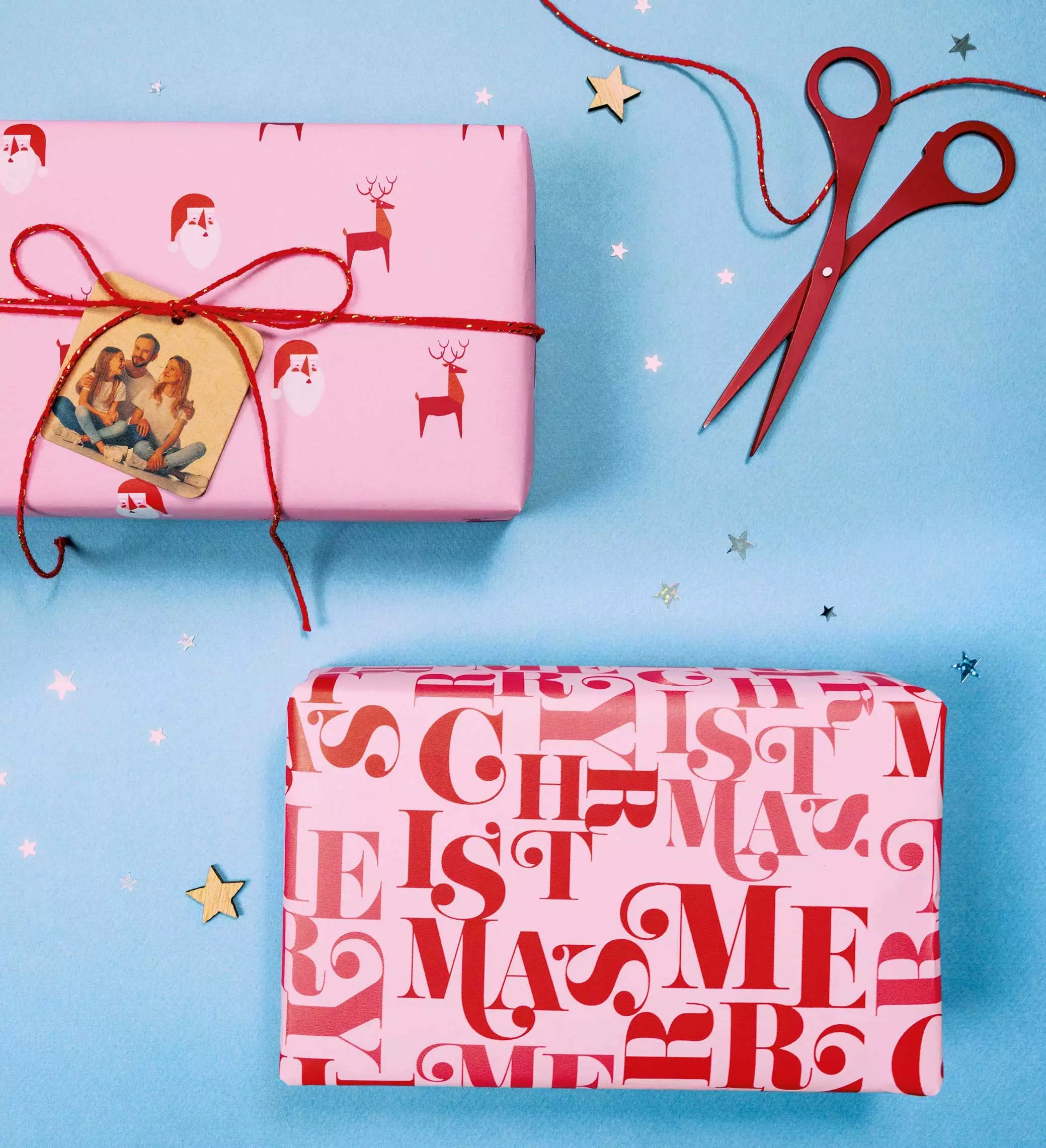 VistaPrint-Weihnachtspapeterie_Geschenkpapier-Rosa