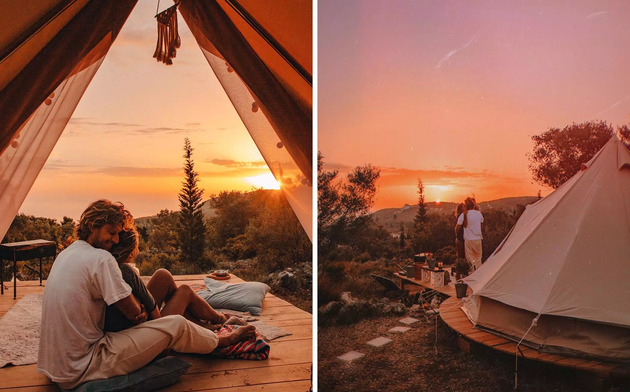 Tentlife, das heißt Leben im Zelt auf einer griechichen Insel und genießen den Sonnenuntergang - femtastics