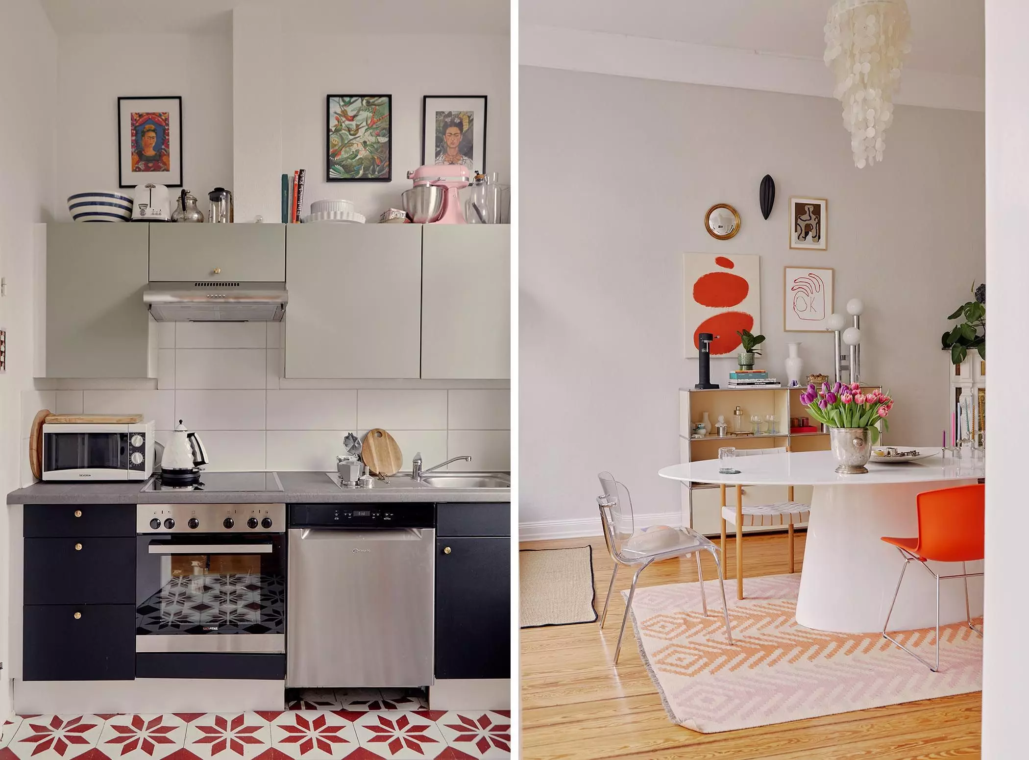 Küche und Esszimmer in einer Altbauwohnung -femtastics