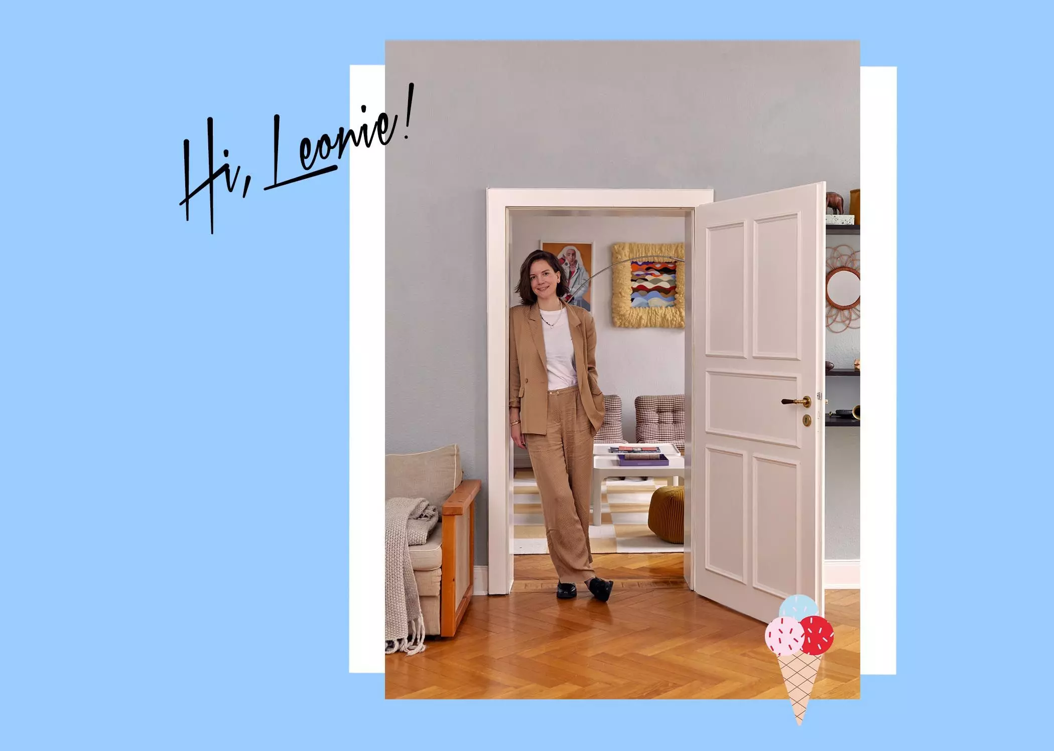 Influencerin Leonie Pauls in ihrer Hamburger Altbauwohnung - femtastics