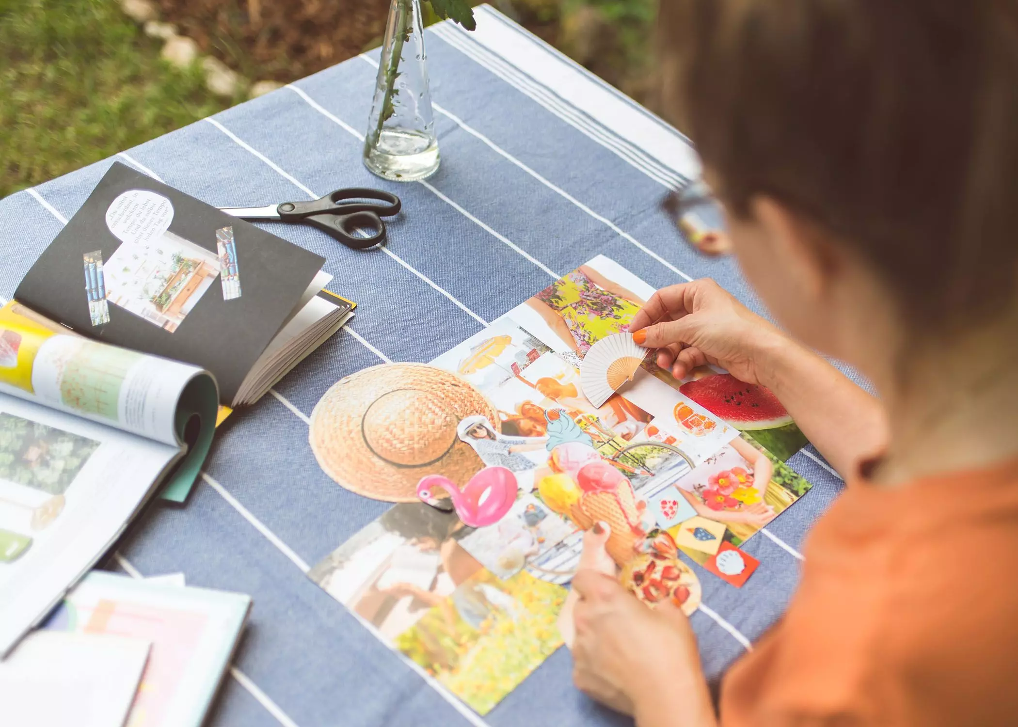 Autorin Corinna Mamok erstellt eine sommerliche Collage | femtastics