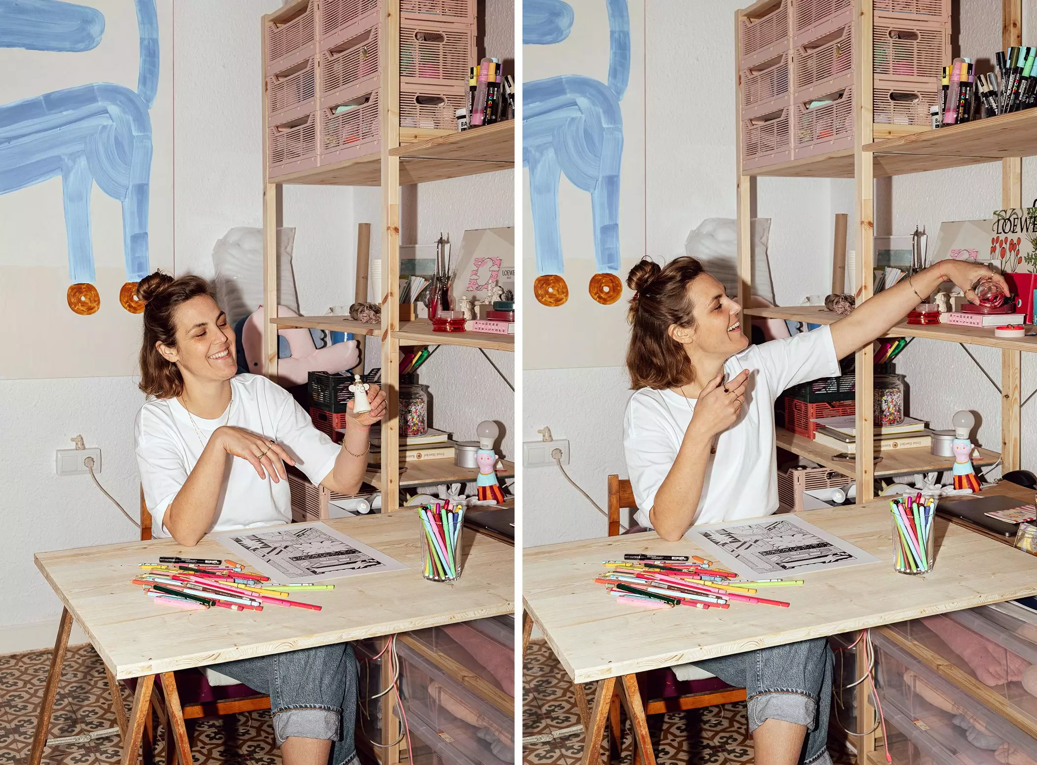 Elisabeth Articus vom Label "All about Articus" an ihrem Schreibtisch - femtastics