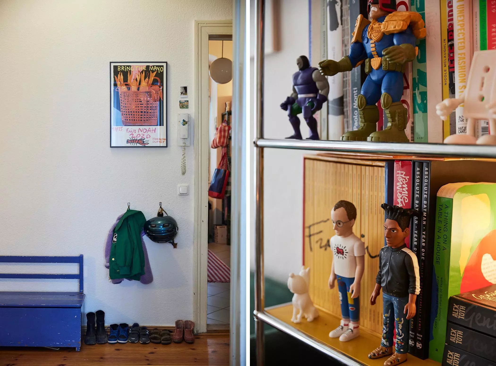 Bücherregal mit Comicfiguren | femtastics