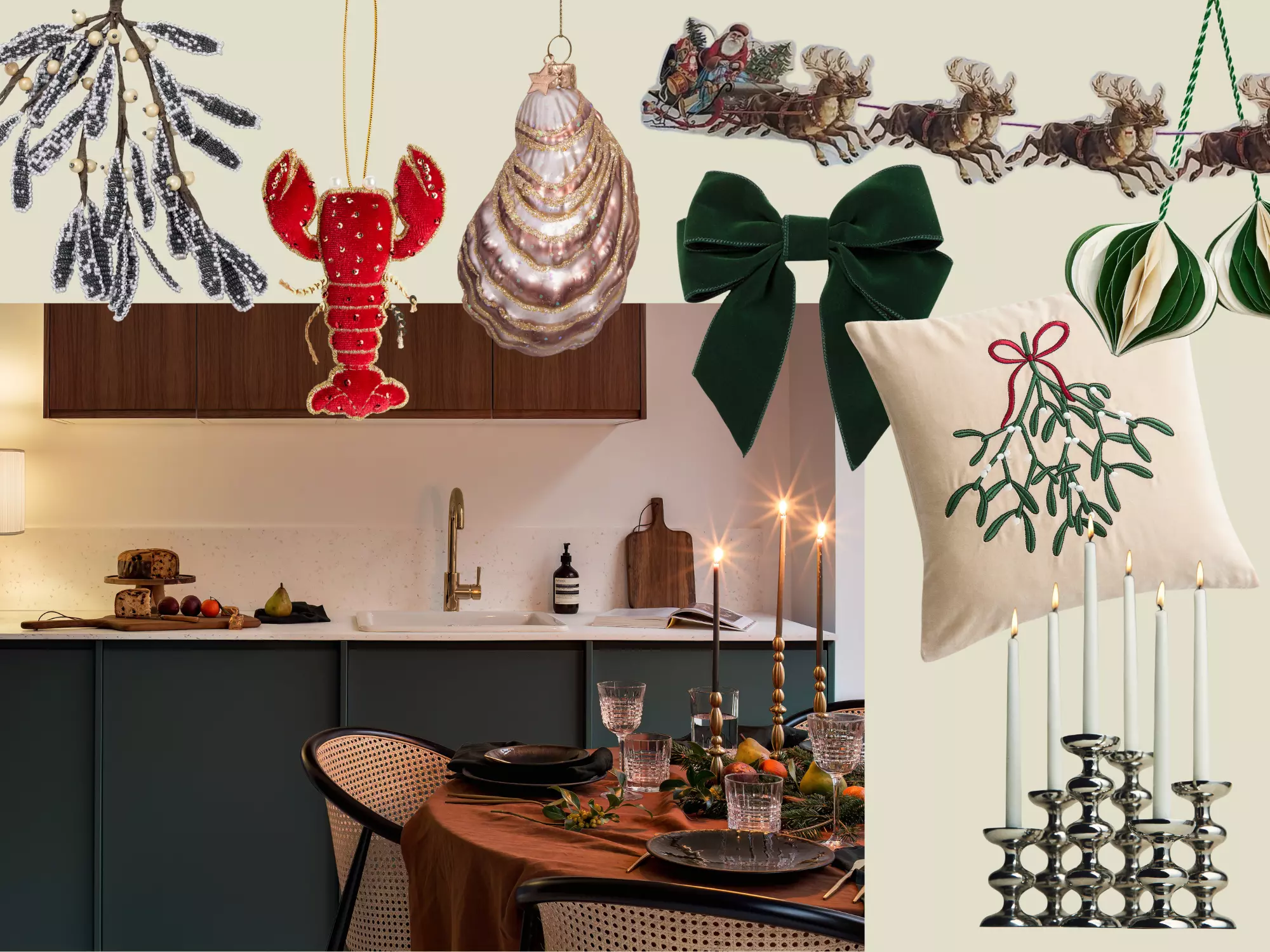 Collage Moderne Dekoration Weihnachten