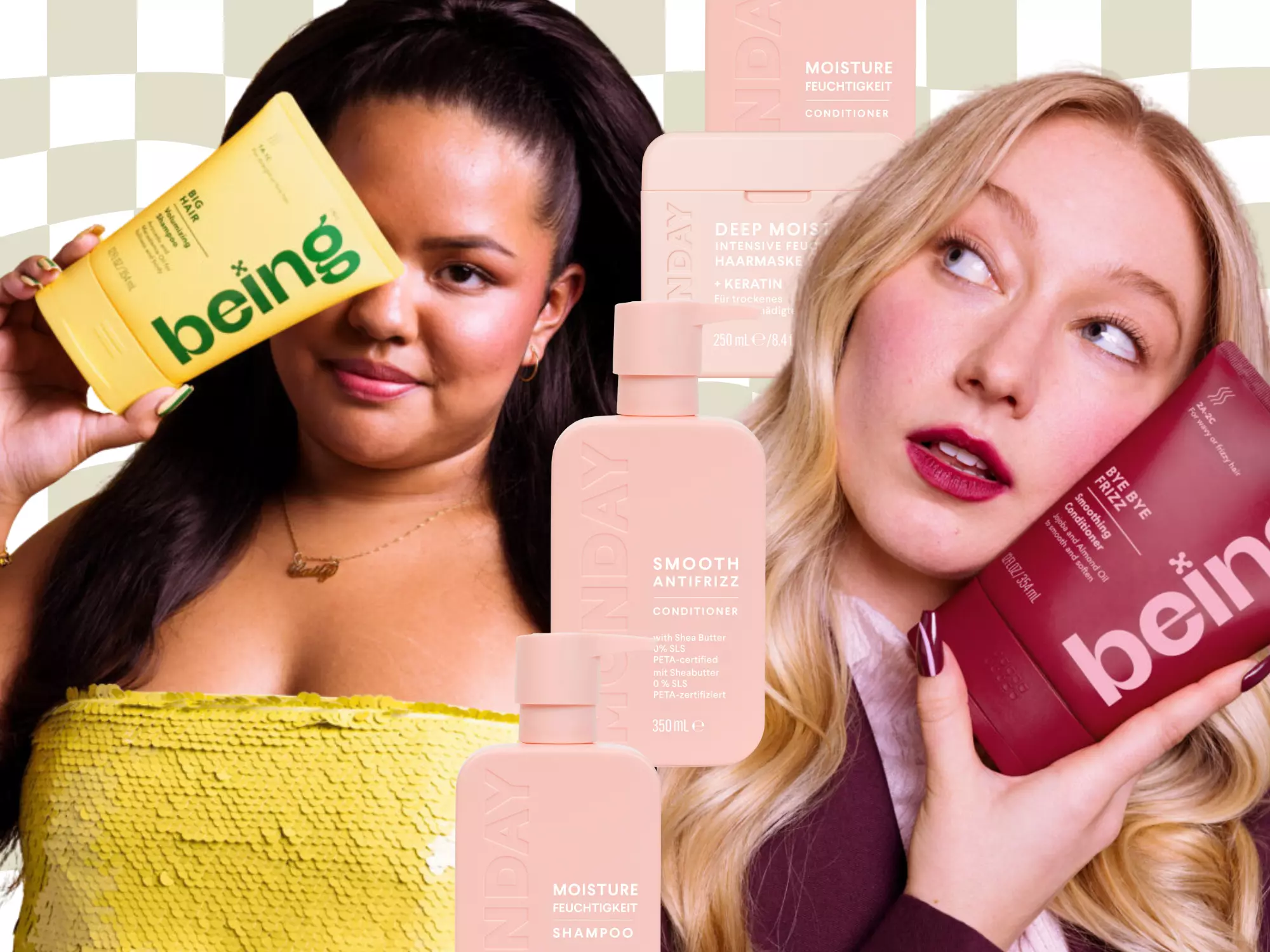 being Monday haircare Collage