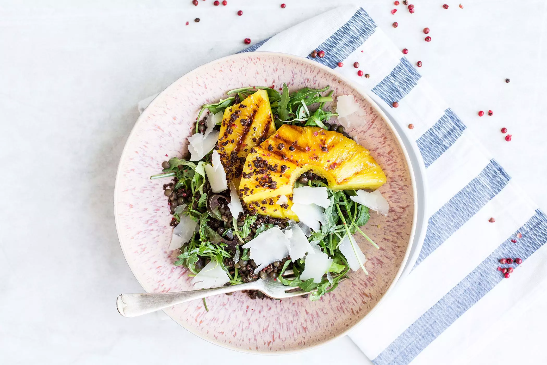 femtastics-Sommersalat-gegrillte-Ananas-Ziegenkaese