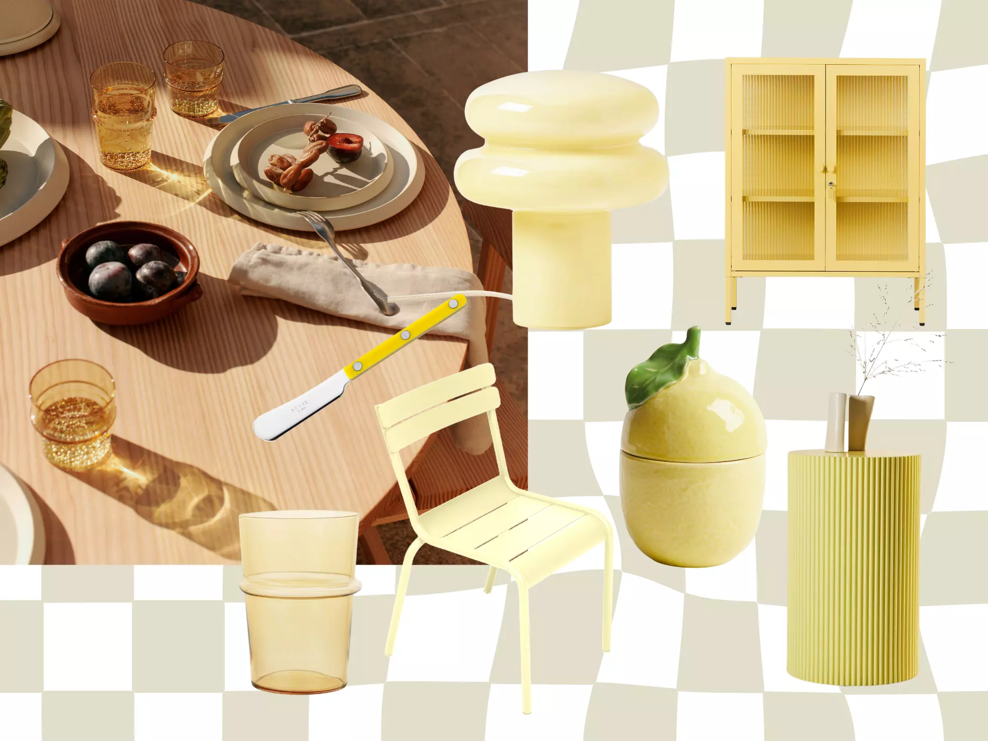 Wohn-Accessoires in der Trendfarbe Butter Yellow