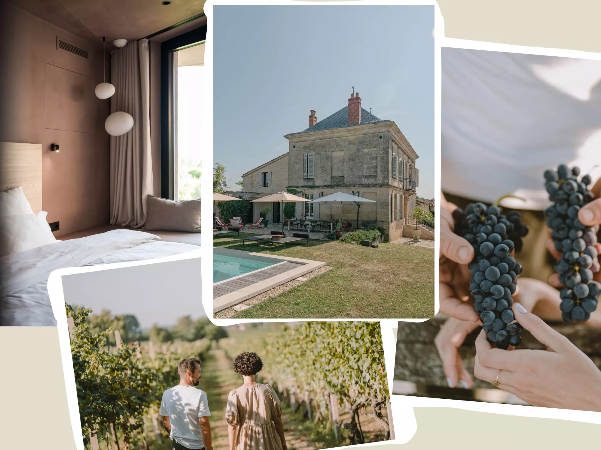 Collage Urlaub auf dem Weingut