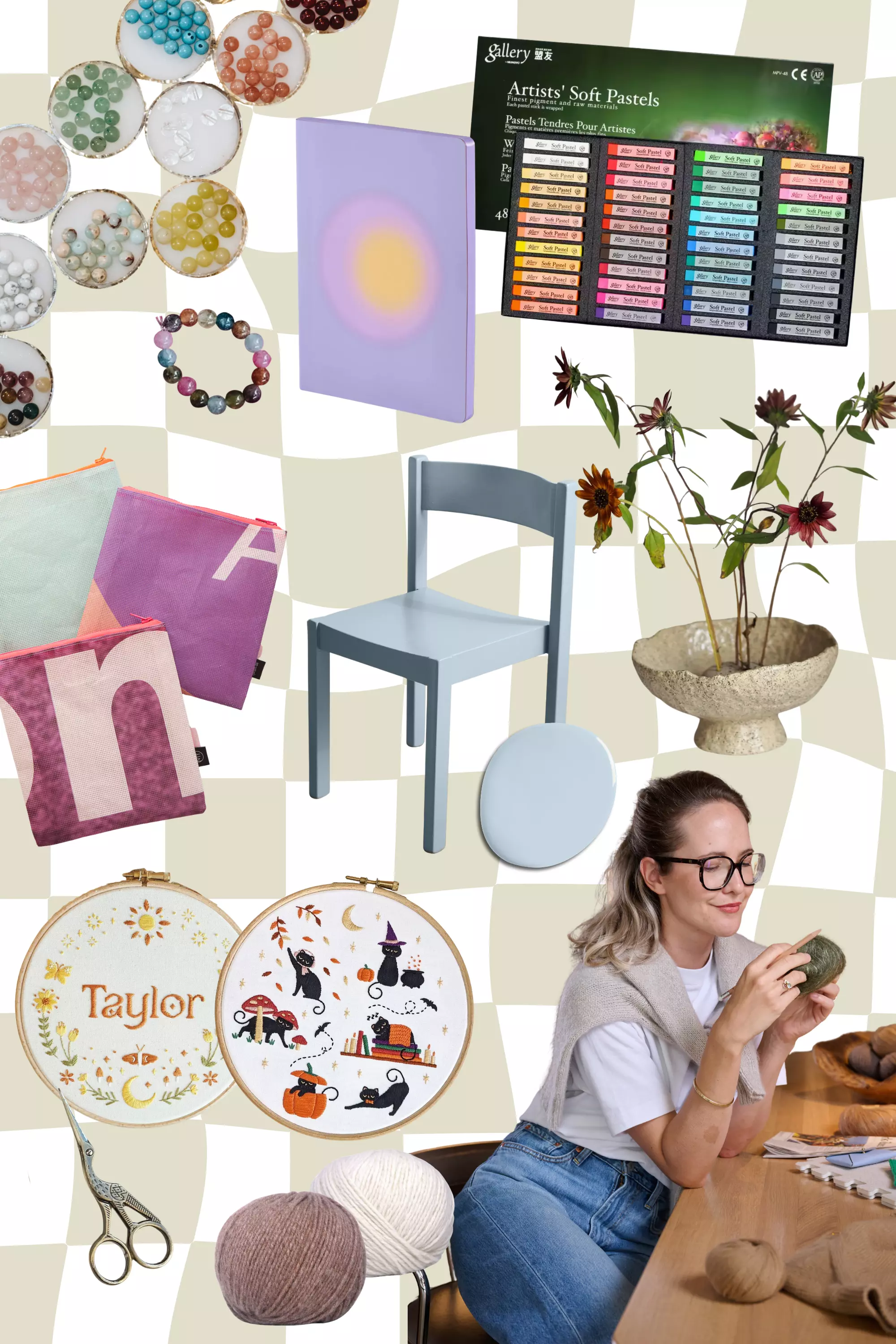 Collage kreative Projekte und DIY-Kits