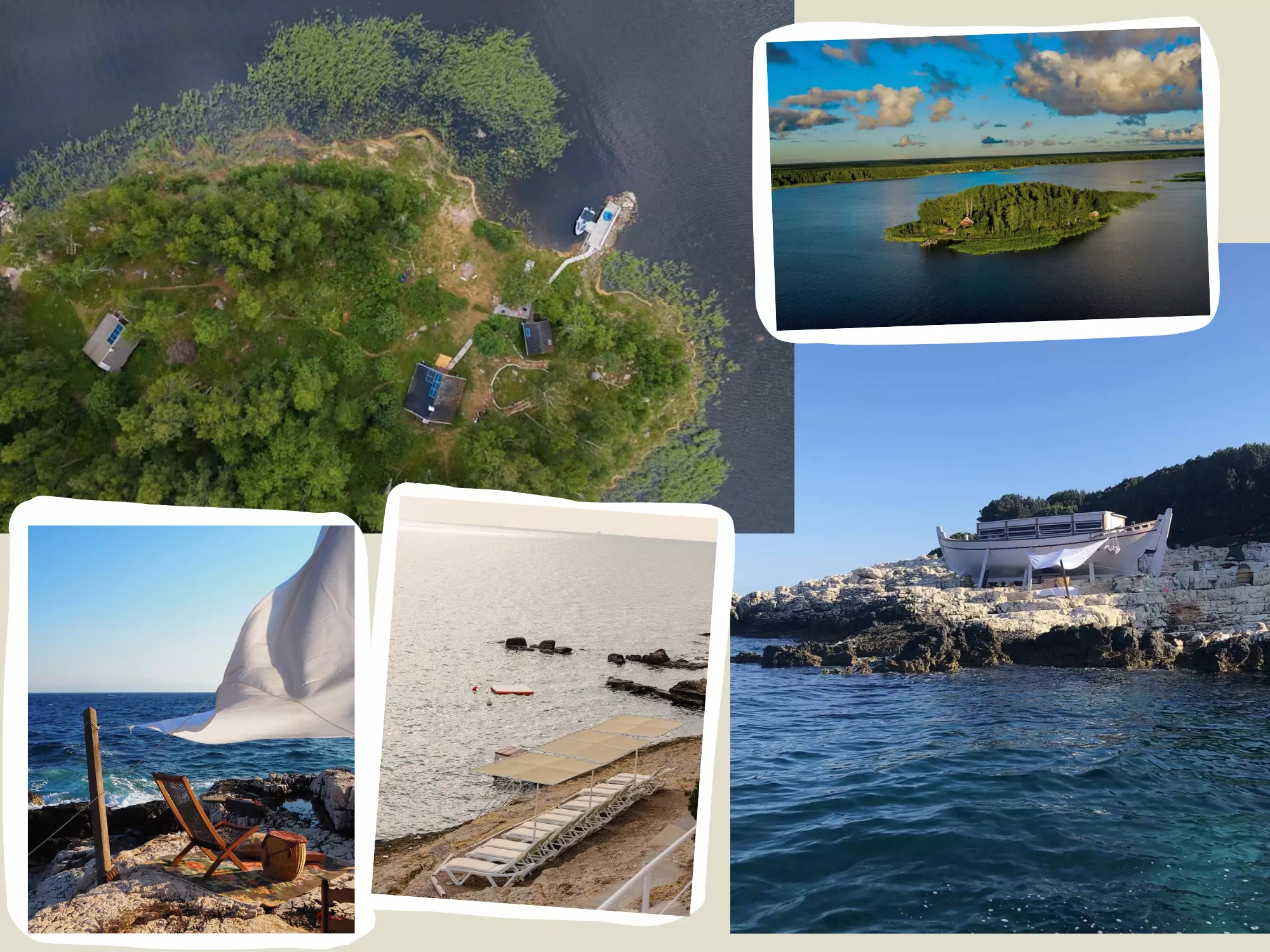 Collage Good Travel unbekannte Inseln in Europa