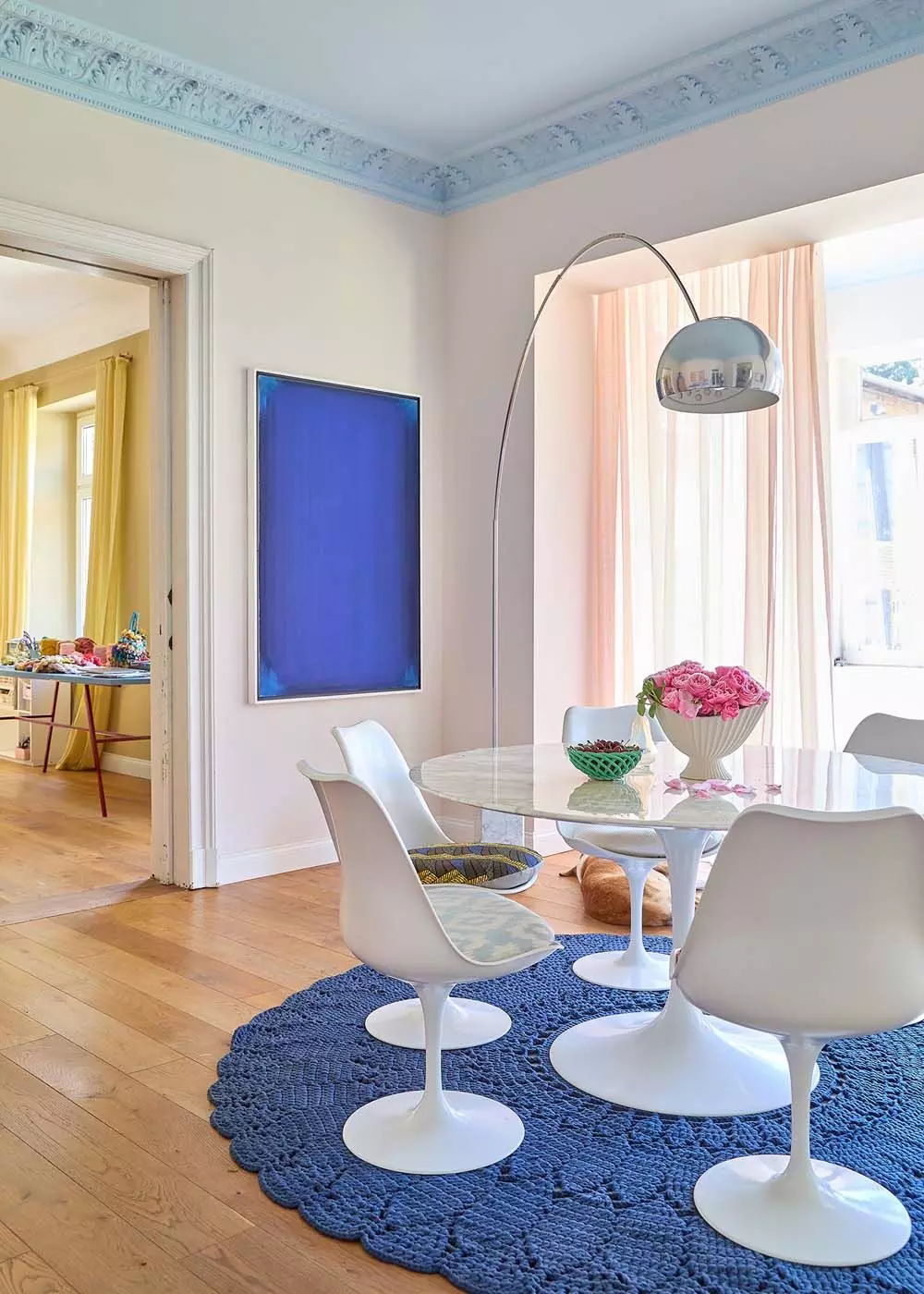 Eva Kaiser Esszimmer rosa blau