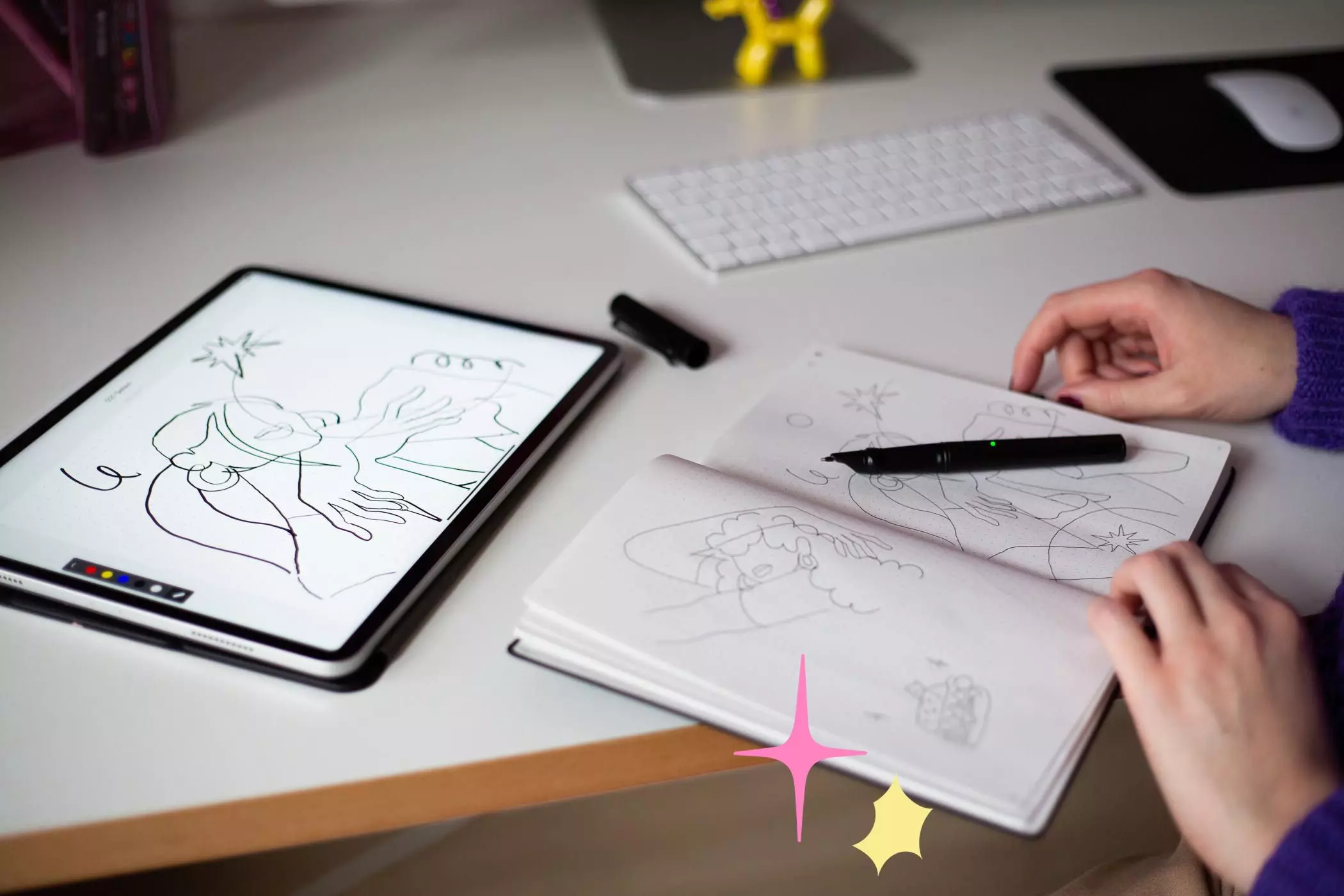 Skizzen machen mit dem "LAMY safari all black ncode Smartpen" - femtastics