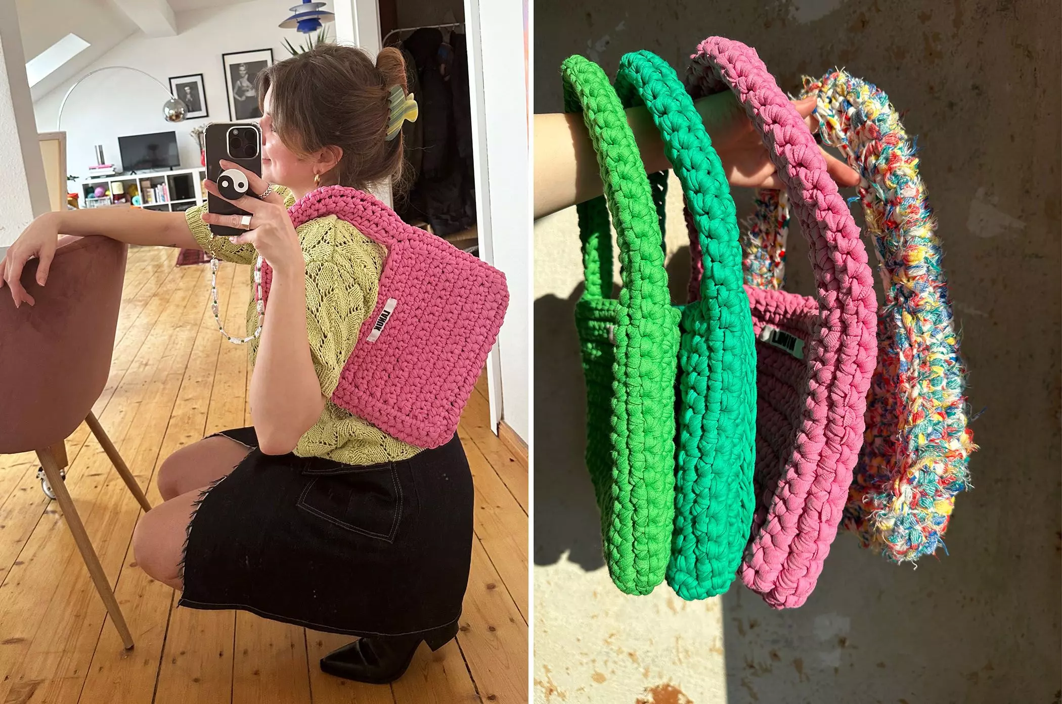 Gehäkelte Taschen sind im Trend