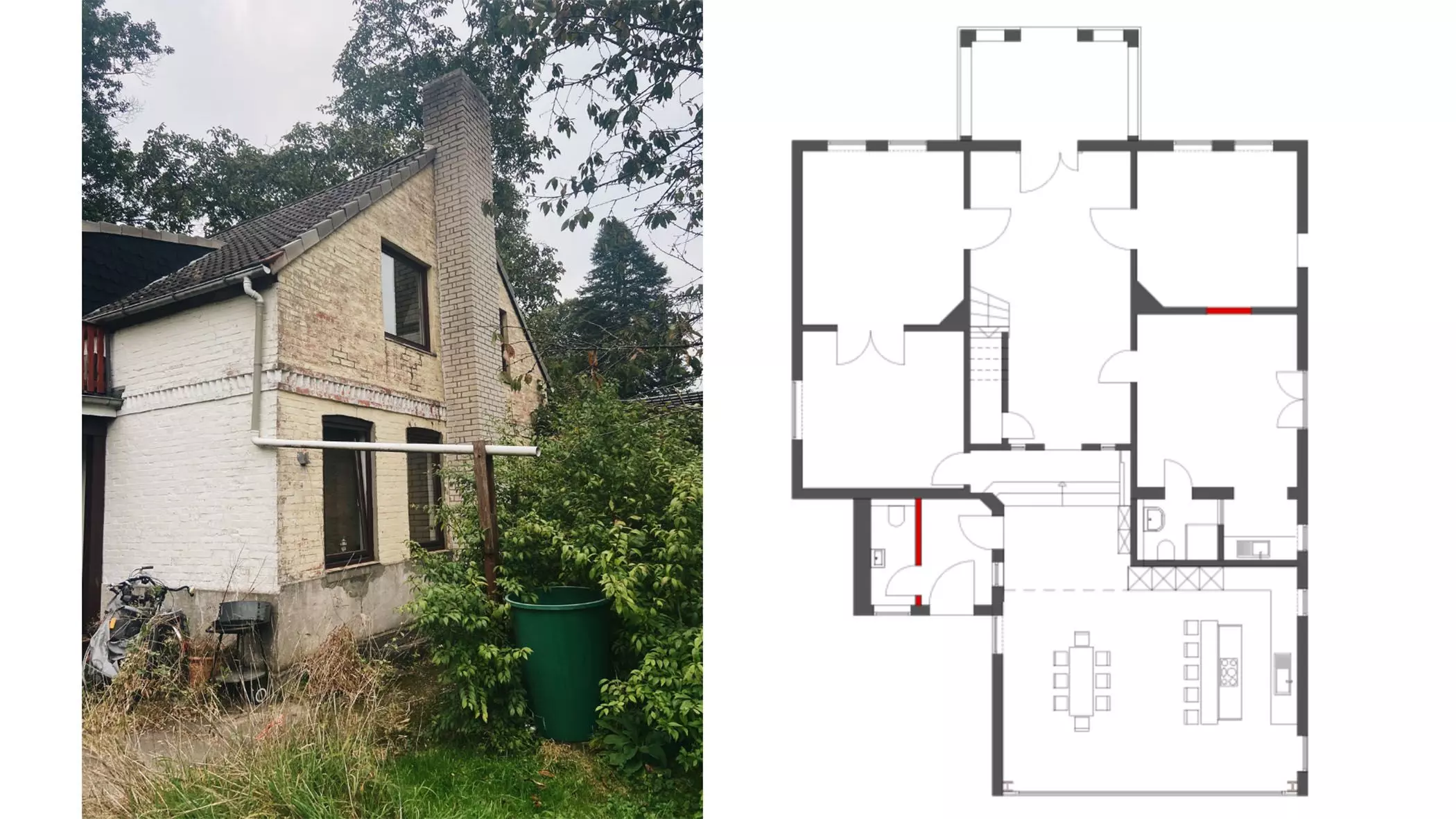 Außenansicht und Grundriss der Villa von Büsra Quadir - femtastics