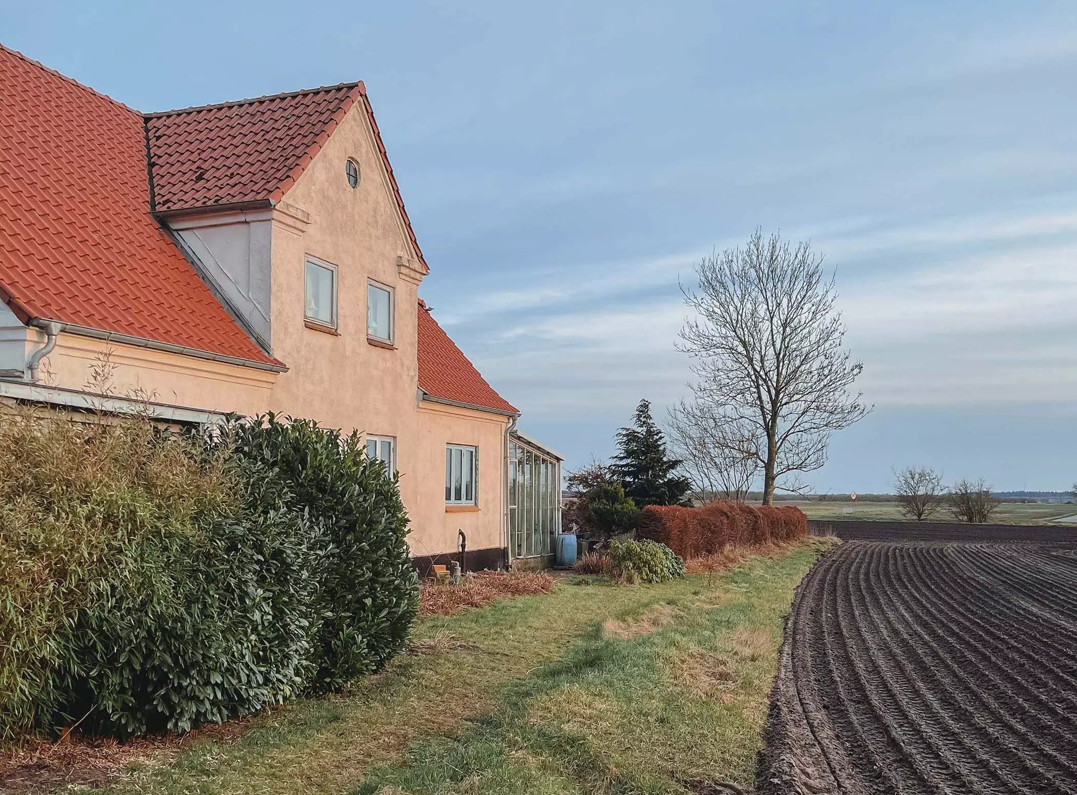 Das Haus in Dänemark grenzt direkt an ein Feld. - femtastics