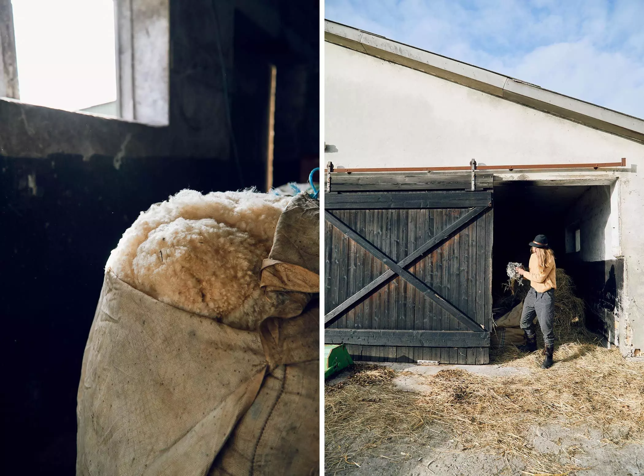 Schäferin Patricia Sachau im Schafstall ihrer "Lykke Sheepfarm" - femtastics