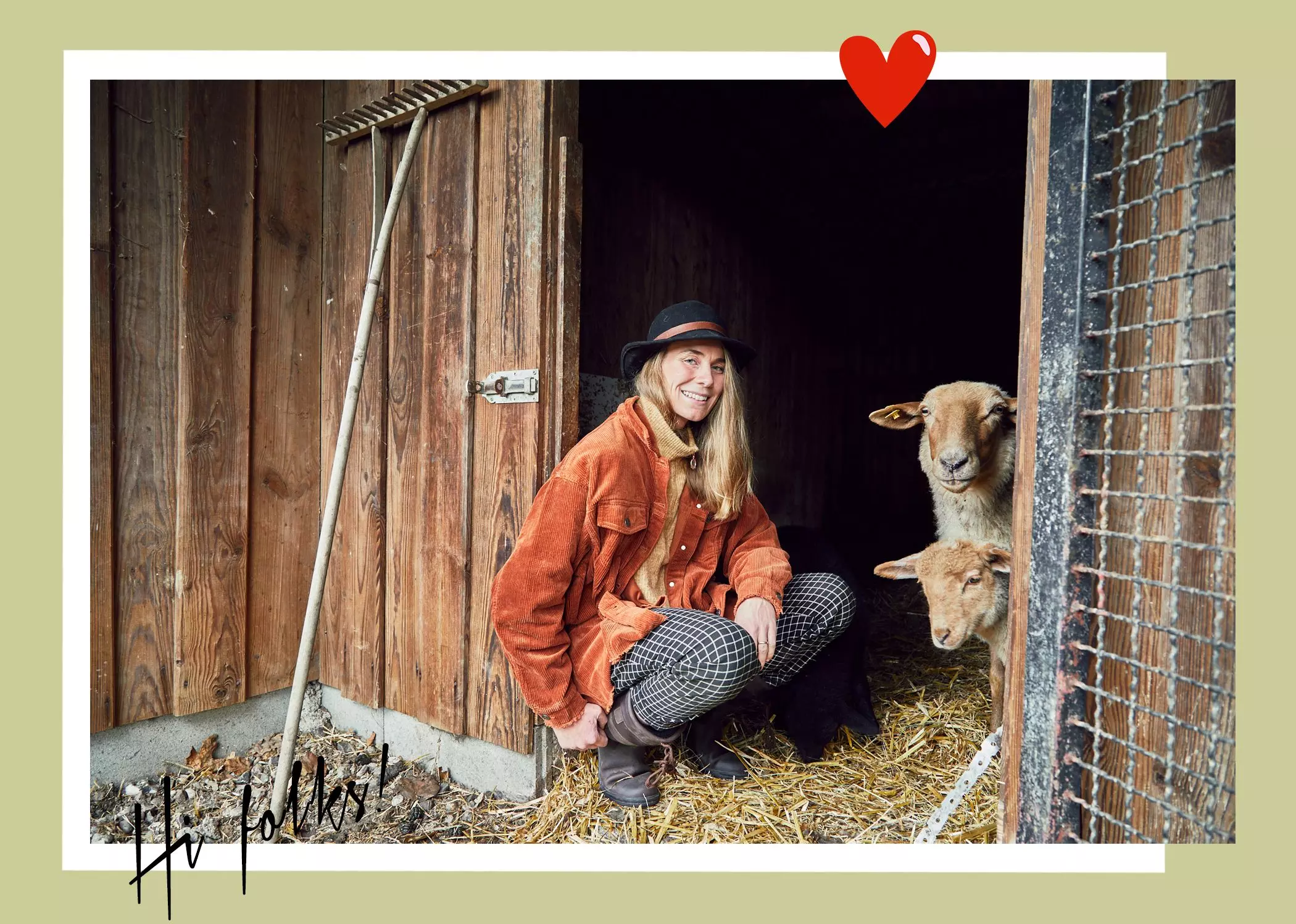 Schäferin Patricia Sachau von der "Lykke Sheepfarm" im Schafstall - femtastics