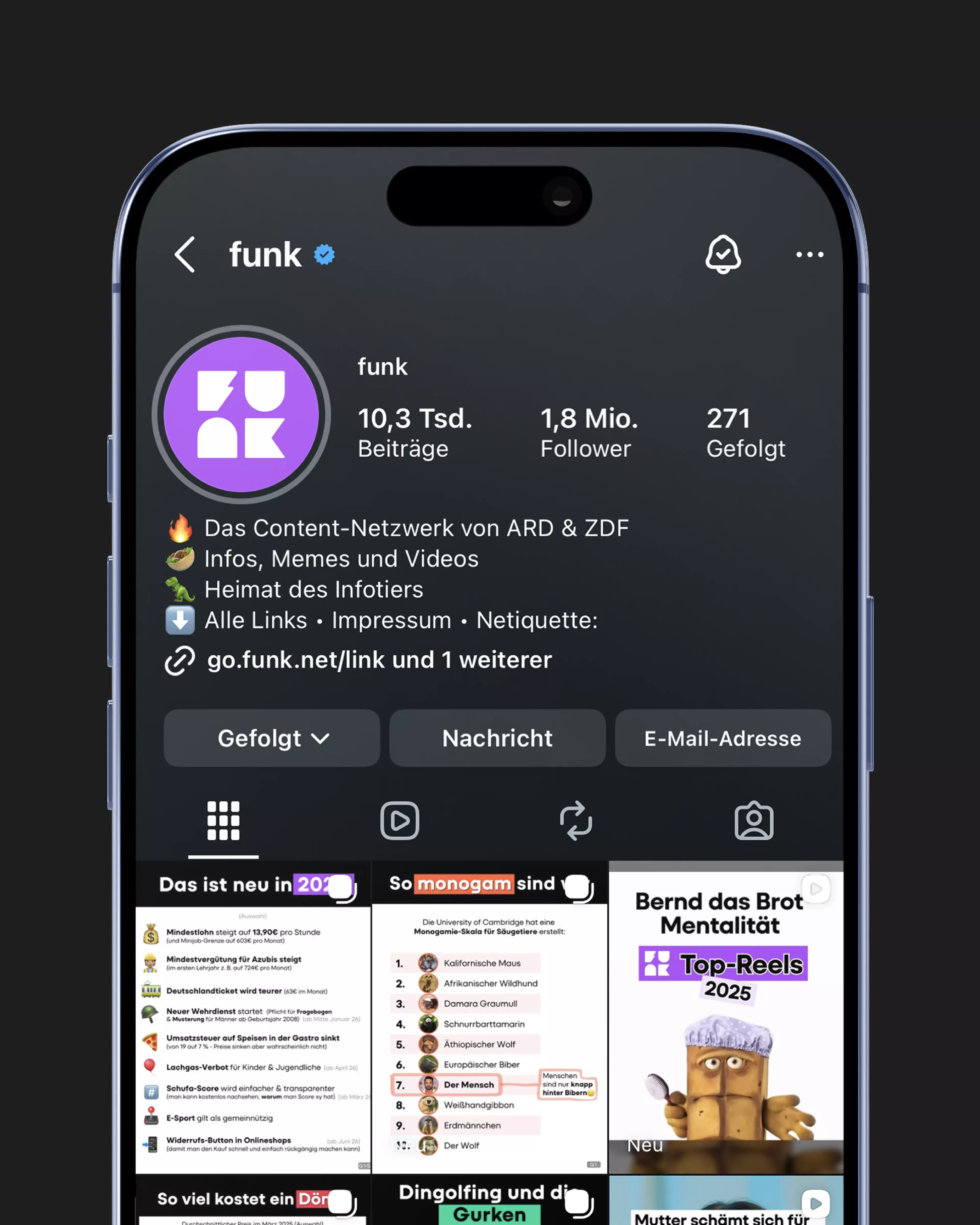 funk Instagram Account Profil