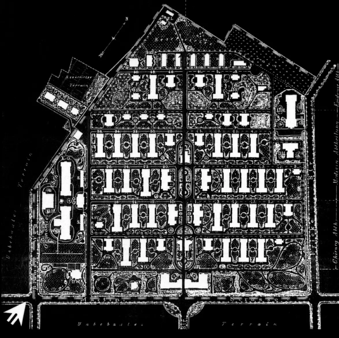 Curschmannplan des Neuen Allgemeinen Krankenhauses von 1889